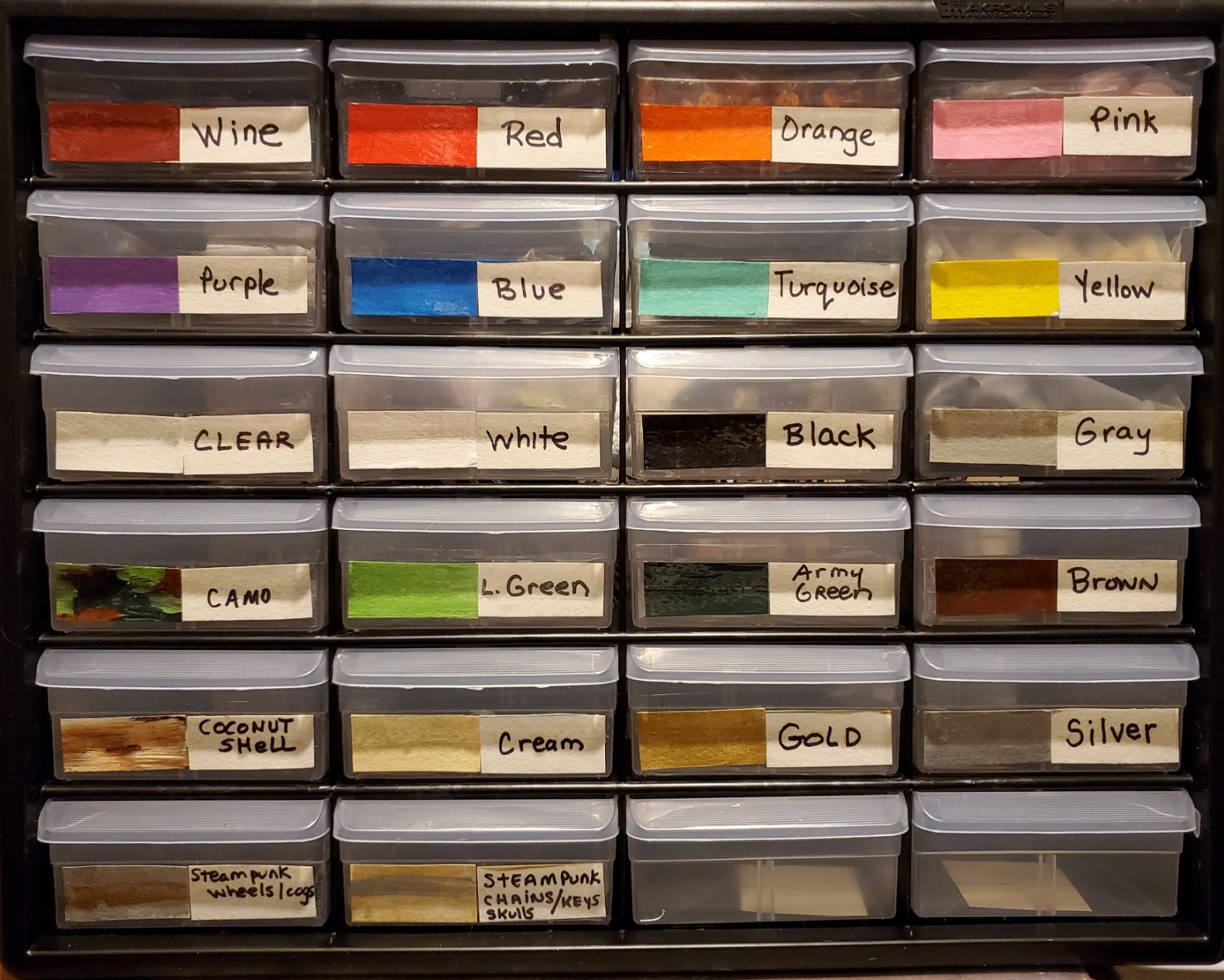 Akro-Mils 24-Drawer Plastic Drawer Storage Cabinet for Garage Organization, Bead Organizer, Building Bricks Storage, Teacher Toolbox, Makeup Organizer, 20