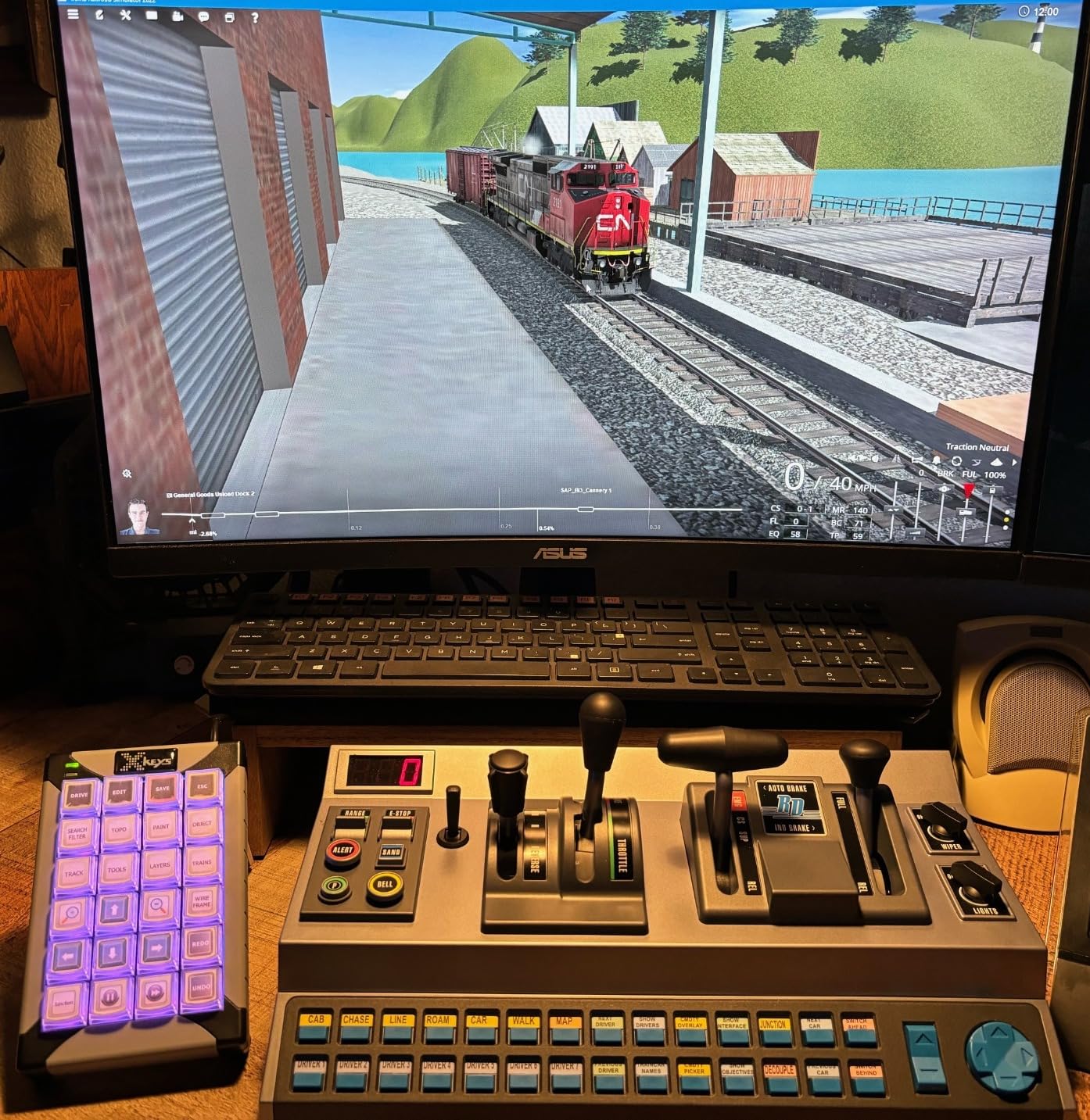 RailDriver USB Desktop Train Cab Controller, Drive your Train with realistic throttle, brake, reverser, and switch controls. (Windows PC) customer photo 1