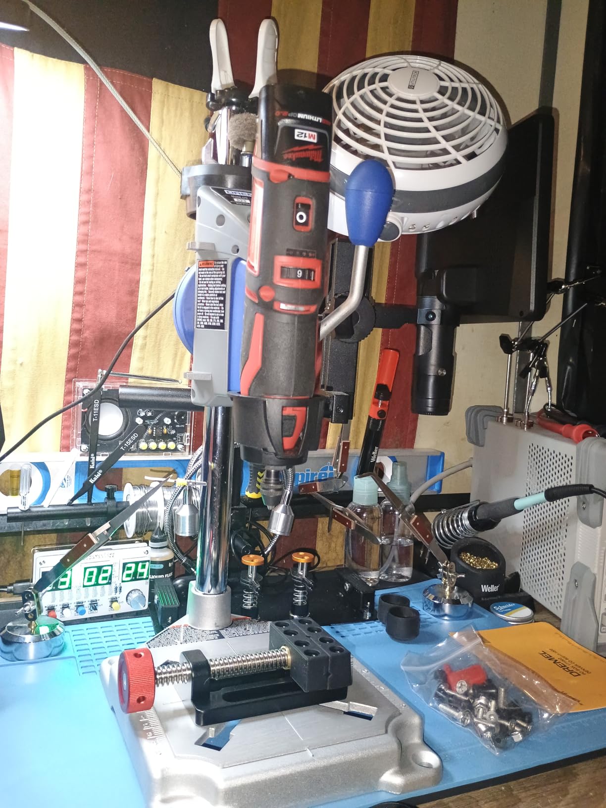 Dremel Drill Press Rotary Tool Workstation Stand with Wrench - Mini Portable Press & Tool Holder - 2 Inch Depth- Ideal for Drilling Perpendicular and Angled Holes - 220-01 customer photo 2