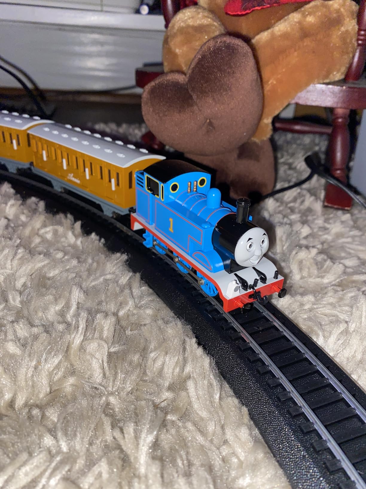 Bachmann Trains - Thomas & Friends Thomas with Annie and Clarabel Ready To Run Electric Train Set - HO Scale customer photo 1