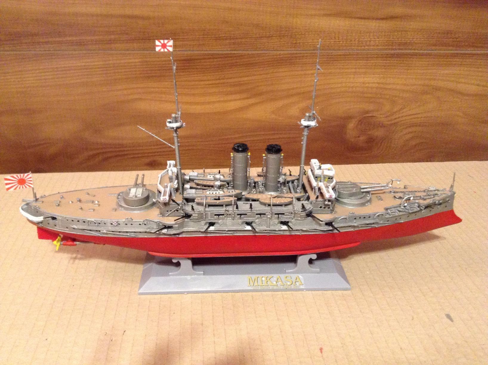 Hasegawa Z21 1/350 Japanese Navy Battleship Mikasa Battle of Japan Plastic Model customer photo 2