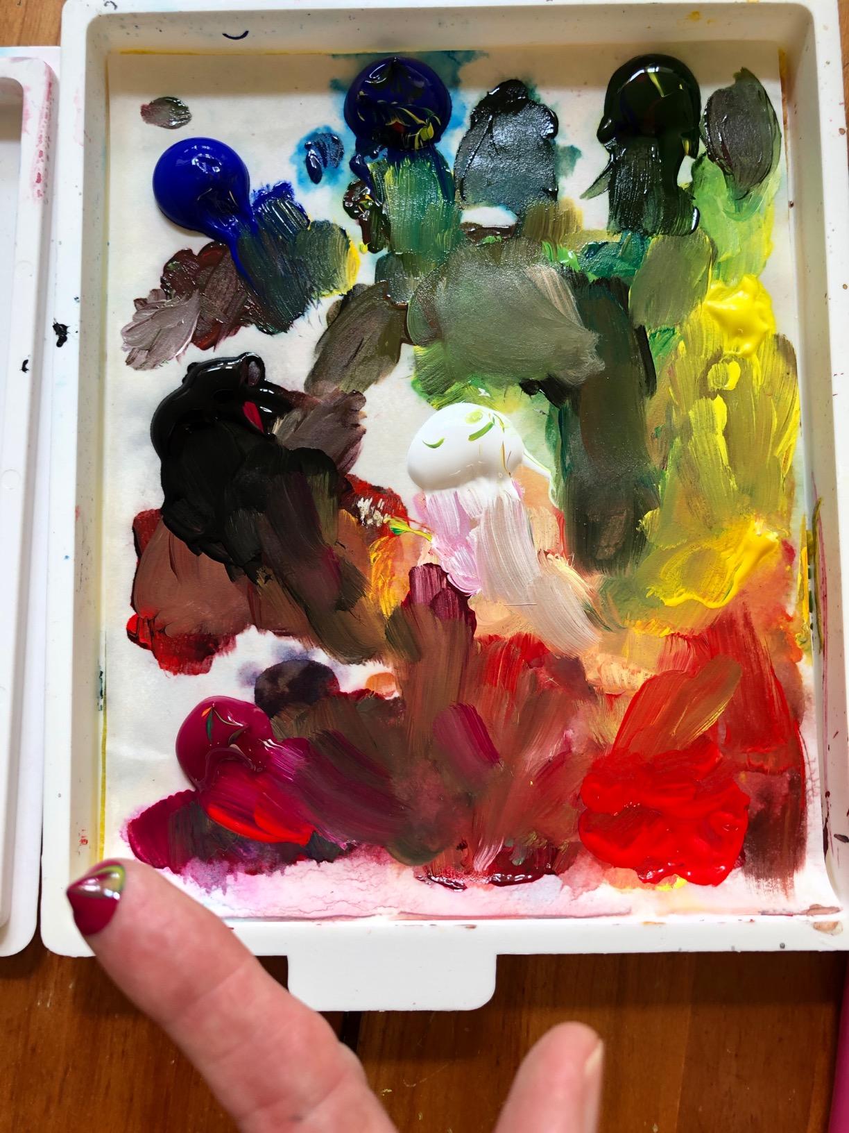 Masterson Sta-Wet Handy Palette Airtight Paint Palette Keeps Paint Fresh for Days, 8.5 by 7 Inches, Made in USA customer photo 2