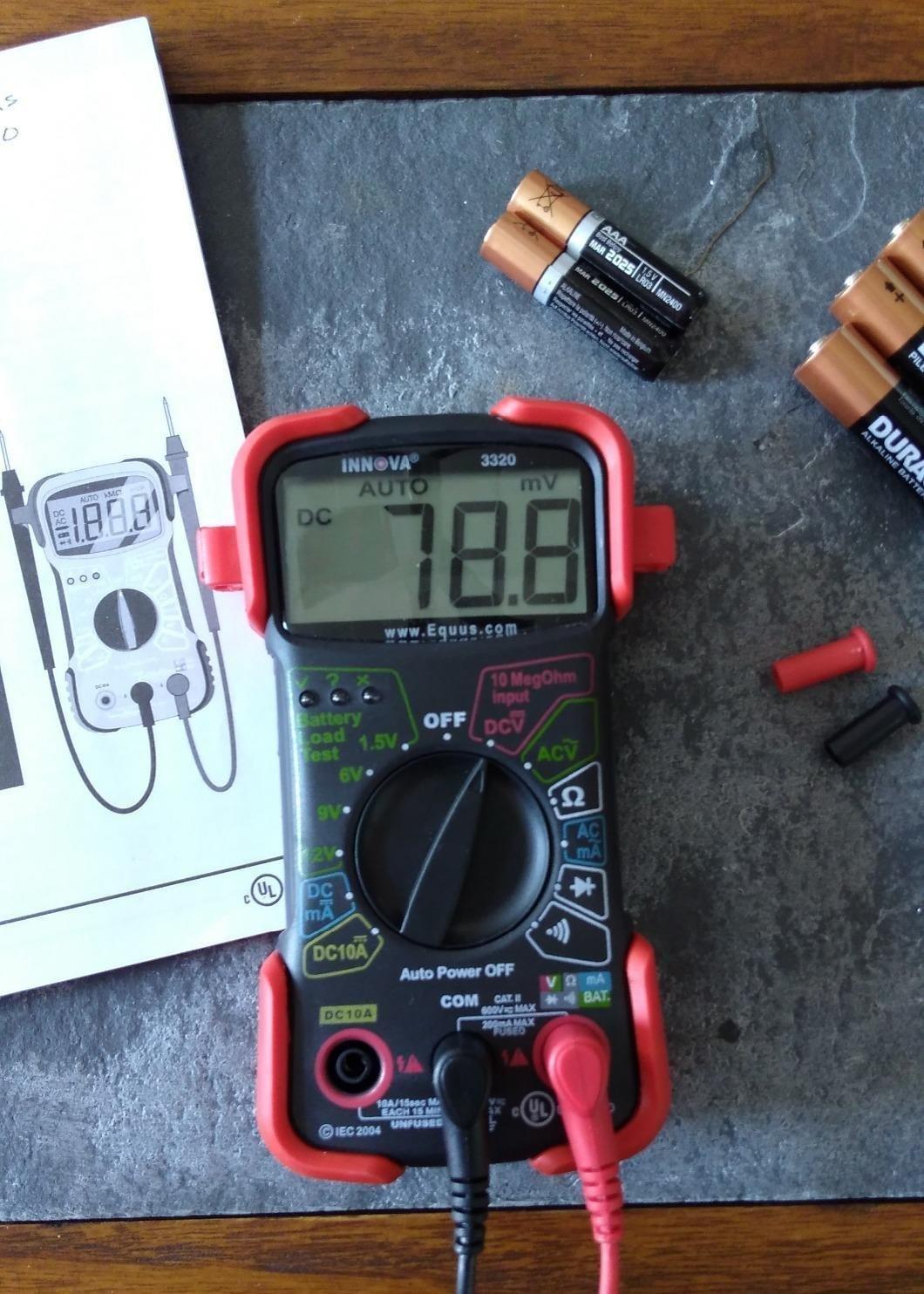 INNOVA 3320 Auto-Ranging Digital Multimeter, Red & Black customer photo 1