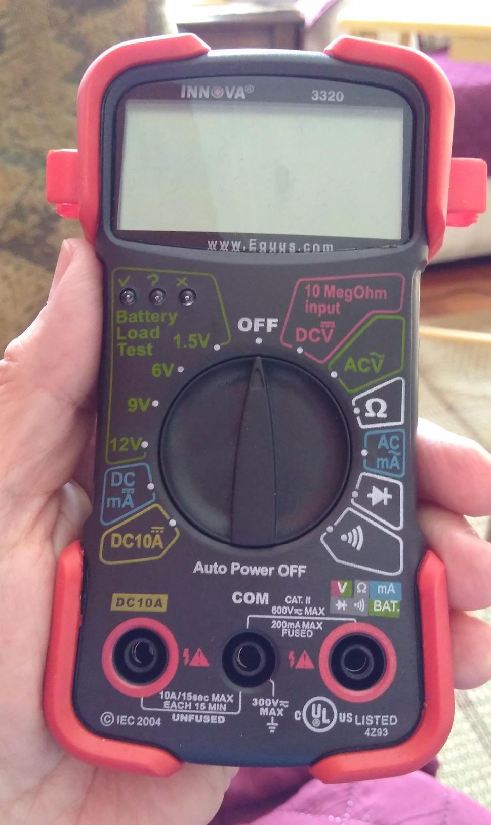 INNOVA 3320 Auto-Ranging Digital Multimeter, Red & Black customer photo 2