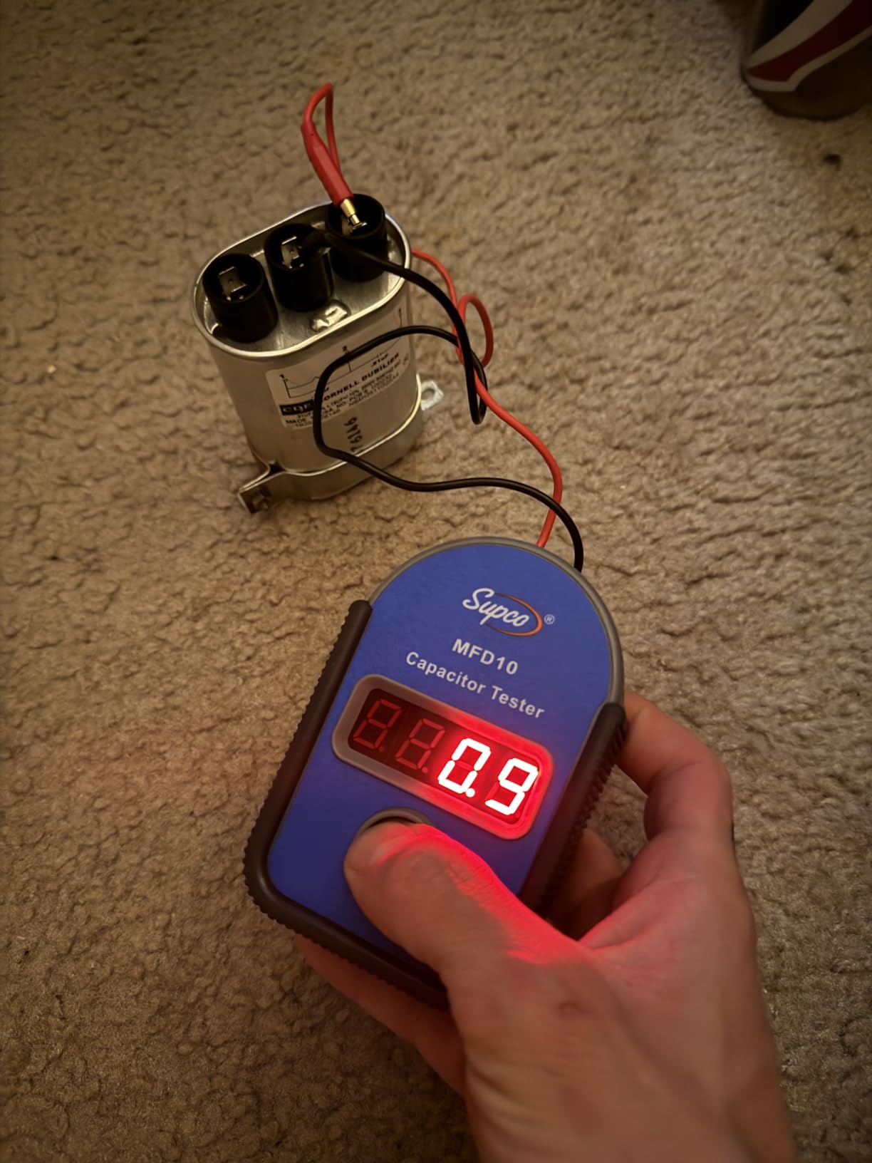 Supco MFD10 Digital Capacitor Tester with LED Display, 0.01 to 10000mF Range, 5% Accuracy customer photo 1