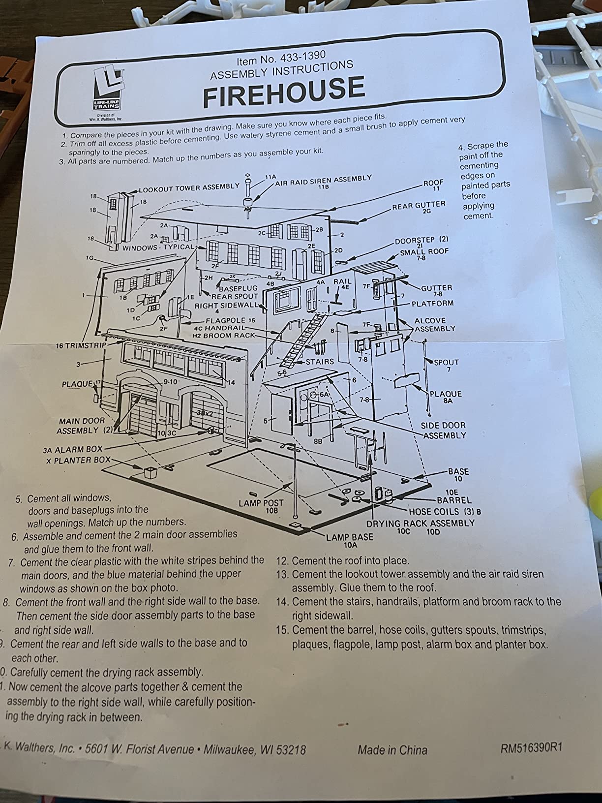 Life-Like Trains HO Scale Building Kits - Fire House customer photo 5