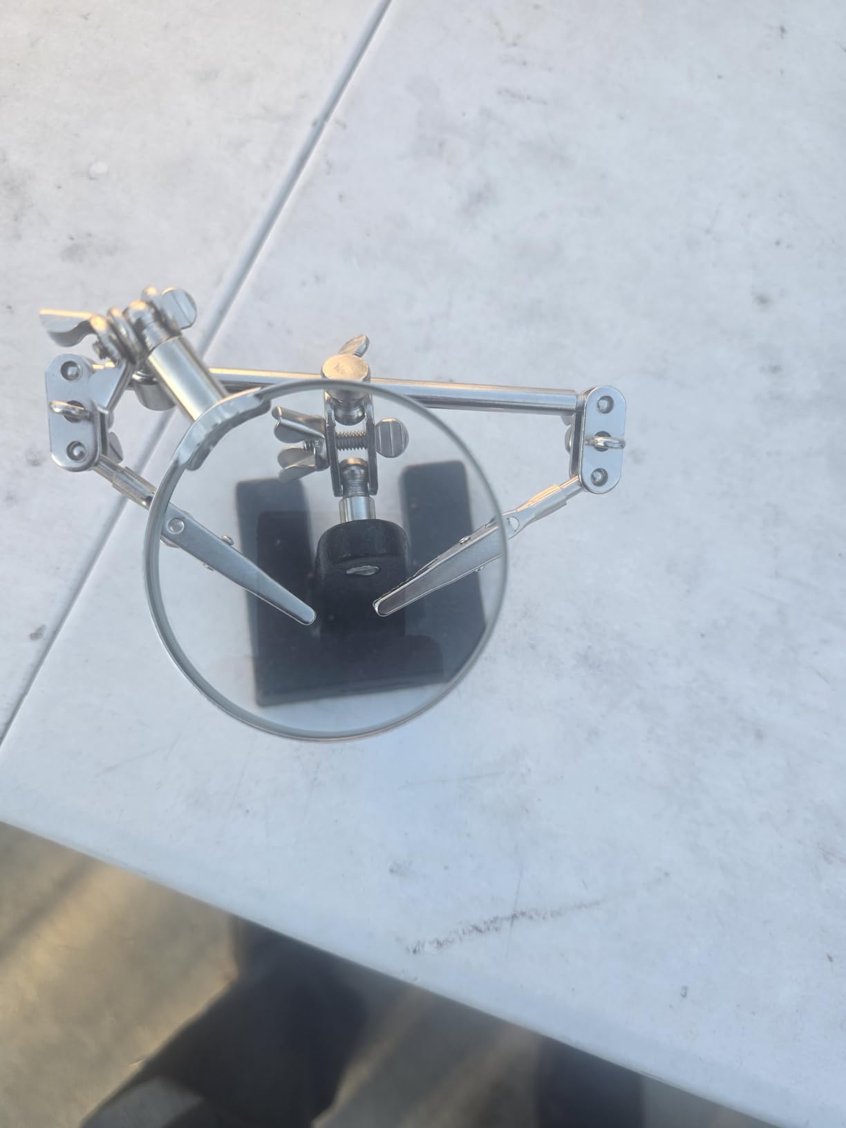 NEIKO 01902 Adjustable Helping Hand with Magnifying Glass, Third Hand Solder Aid, Soldering Wire Station Stand with Dual Alligator Clips and a Heavy Base, Beading & Jewelry Making Tools, Solder Holder customer photo 1