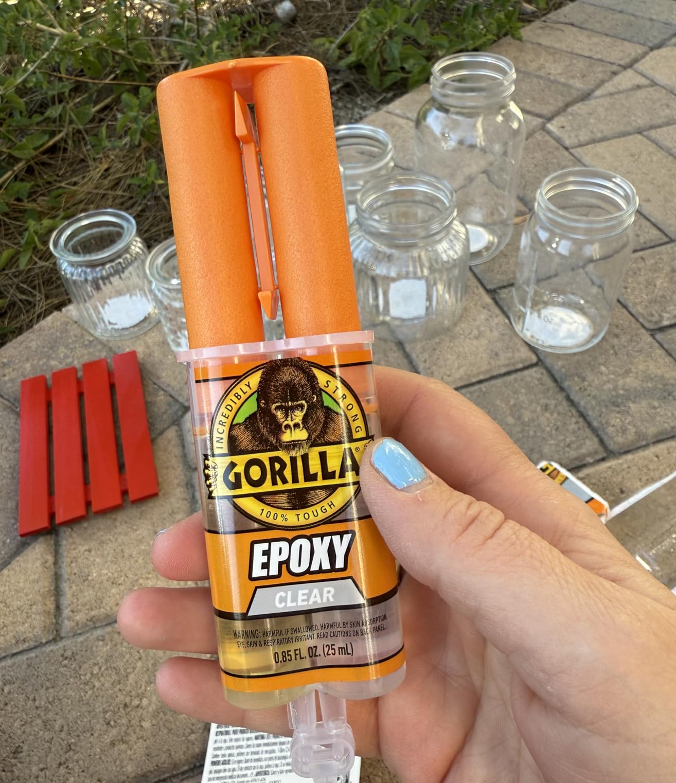 Gorilla 2 Part Epoxy, Clear Epoxy, 0.85 Ounce Syringe - 5 Minute Set, Incredibly Strong Bonding customer photo 1