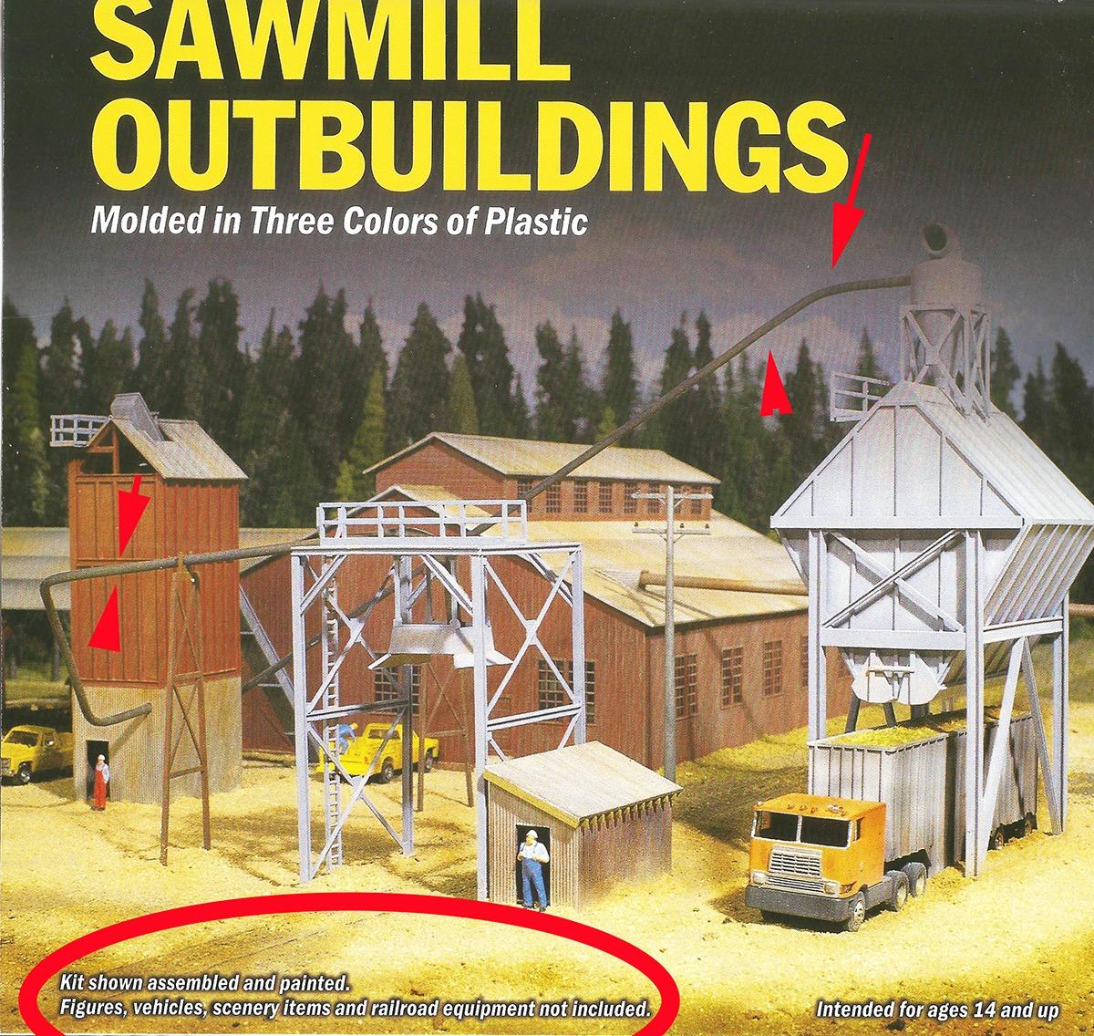 Walthers Cornerstone HO Scale Model Sawmill Outbuildings, 8 customer photo 1