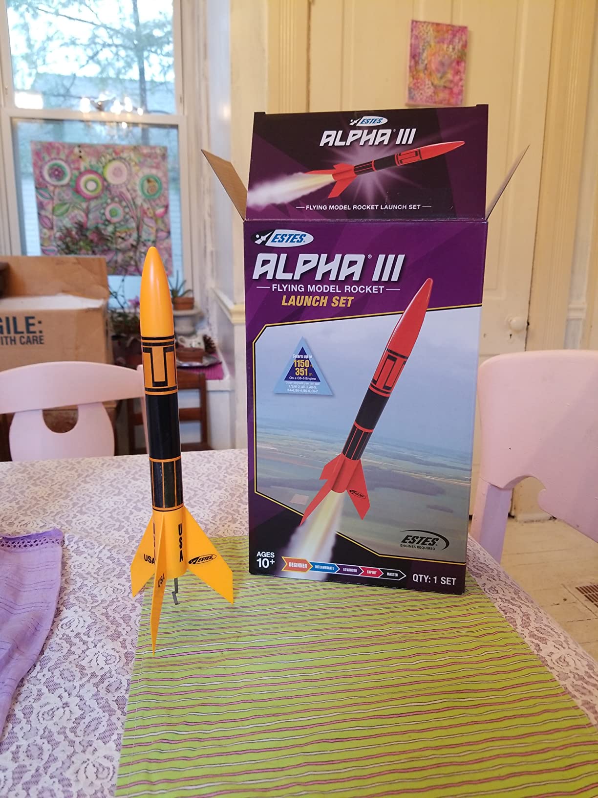 Estes 1427 Alpha III Rocket-Building Kit, Beginner Flying-Rocket Model Kit for Ages 10+, Includes Launch Pad and Controller customer photo 1