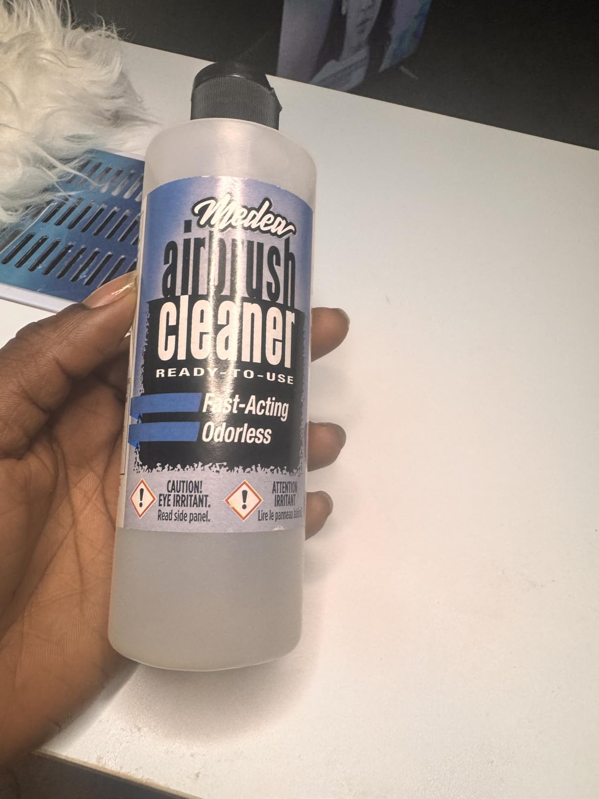 Medea Airbrush Cleaner 16 oz - Ready-to-Use Solution for Airbrushes, Paint Brushes & Artist Tools - For Acrylic, Oil & Water-Based Paints, Inks, Dyes, Watercolors and Gouache. Deep Cleans & Flushes customer photo 1