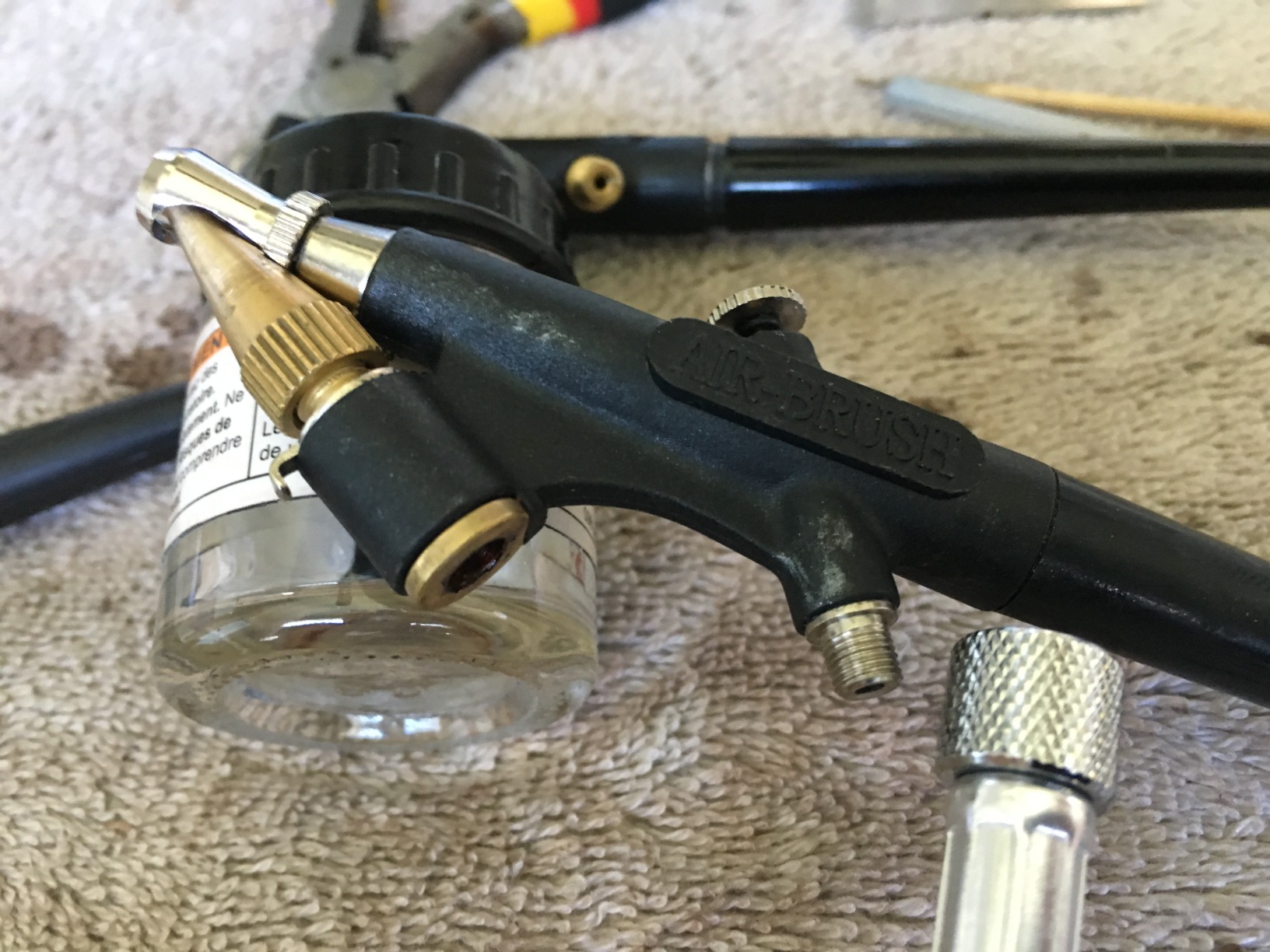 PointZero Mini Airbrush Compressor with Holder and 6 Ft. Hose - Quiet Portable Air Pump customer photo 1