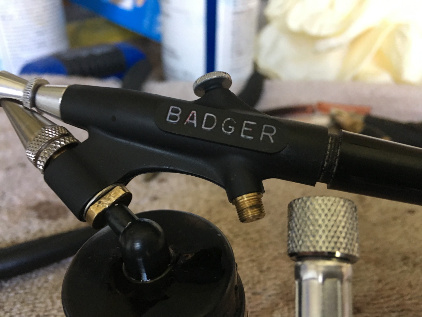 PointZero Mini Airbrush Compressor with Holder and 6 Ft. Hose - Quiet Portable Air Pump customer photo 2