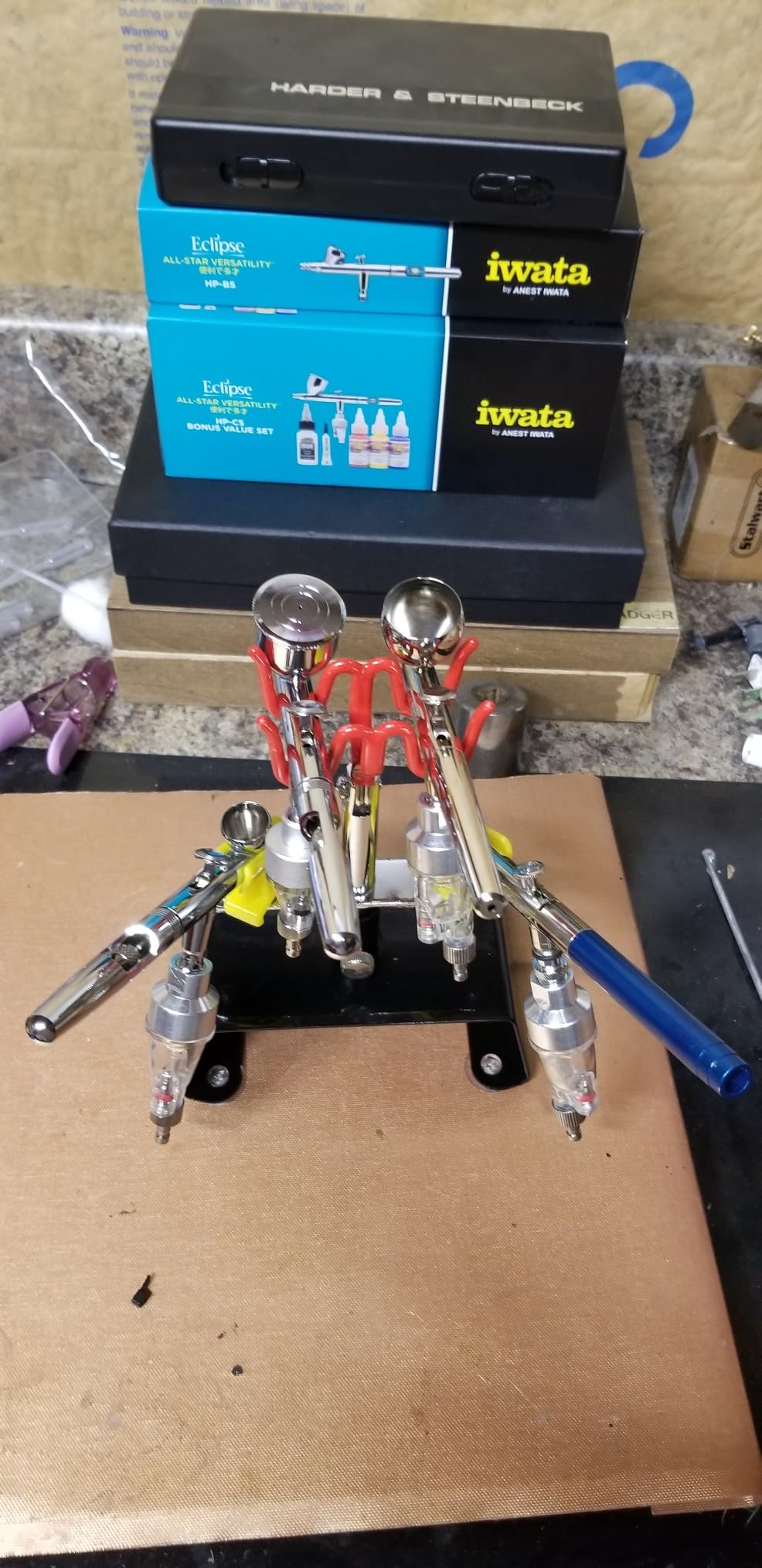 PointZero Four Station Airbrush Tabletop Stand Holder customer photo 1
