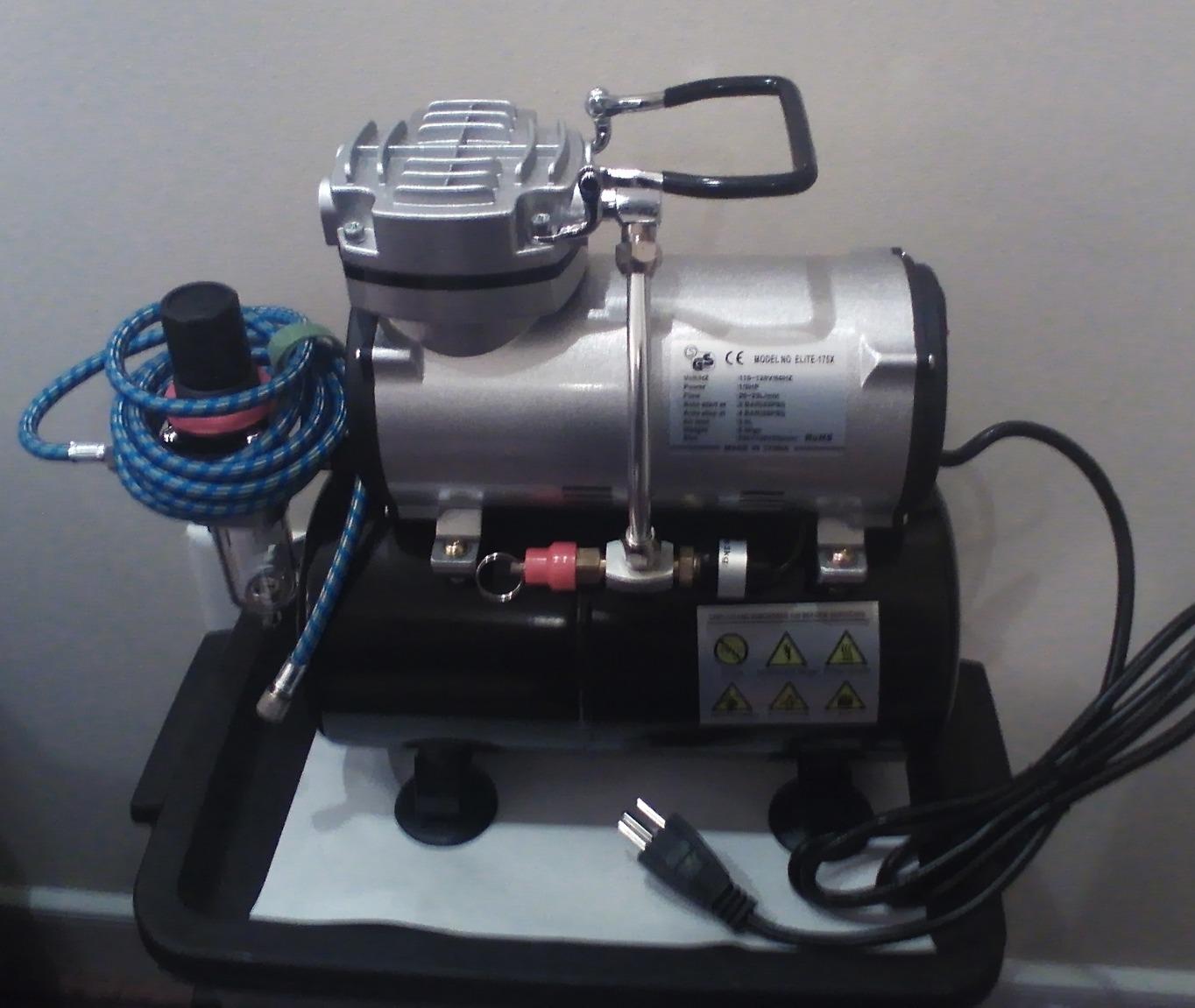 PointZero 1/5 HP Airbrush Compressor with Air Tank, Regulator, Gauge and Water Trap - Quiet Portable Pump Silver customer photo 1