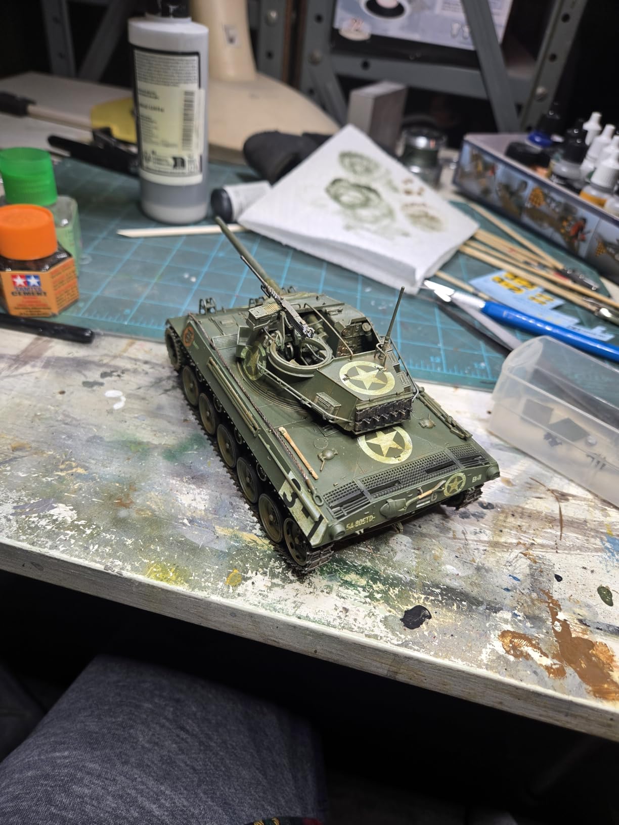 Tamiya Army 35376 1:35 US M18 Hellcat Tank Destroyer-Faithful Replica, Plastic, Crafts, Model Kit, Assembly, Unpainted, Multicoloured customer photo 1