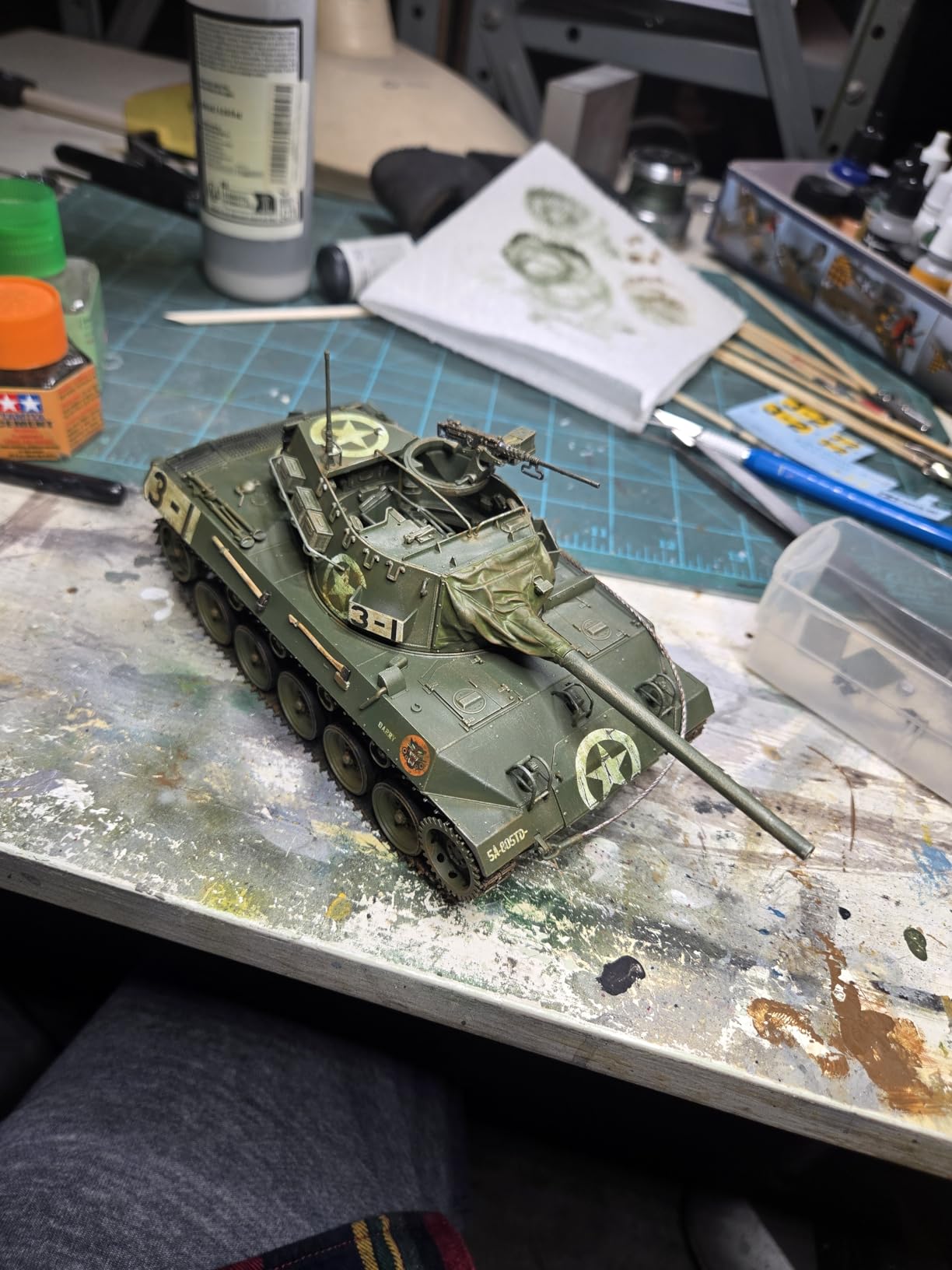 Tamiya Army 35376 1:35 US M18 Hellcat Tank Destroyer-Faithful Replica, Plastic, Crafts, Model Kit, Assembly, Unpainted, Multicoloured customer photo 2