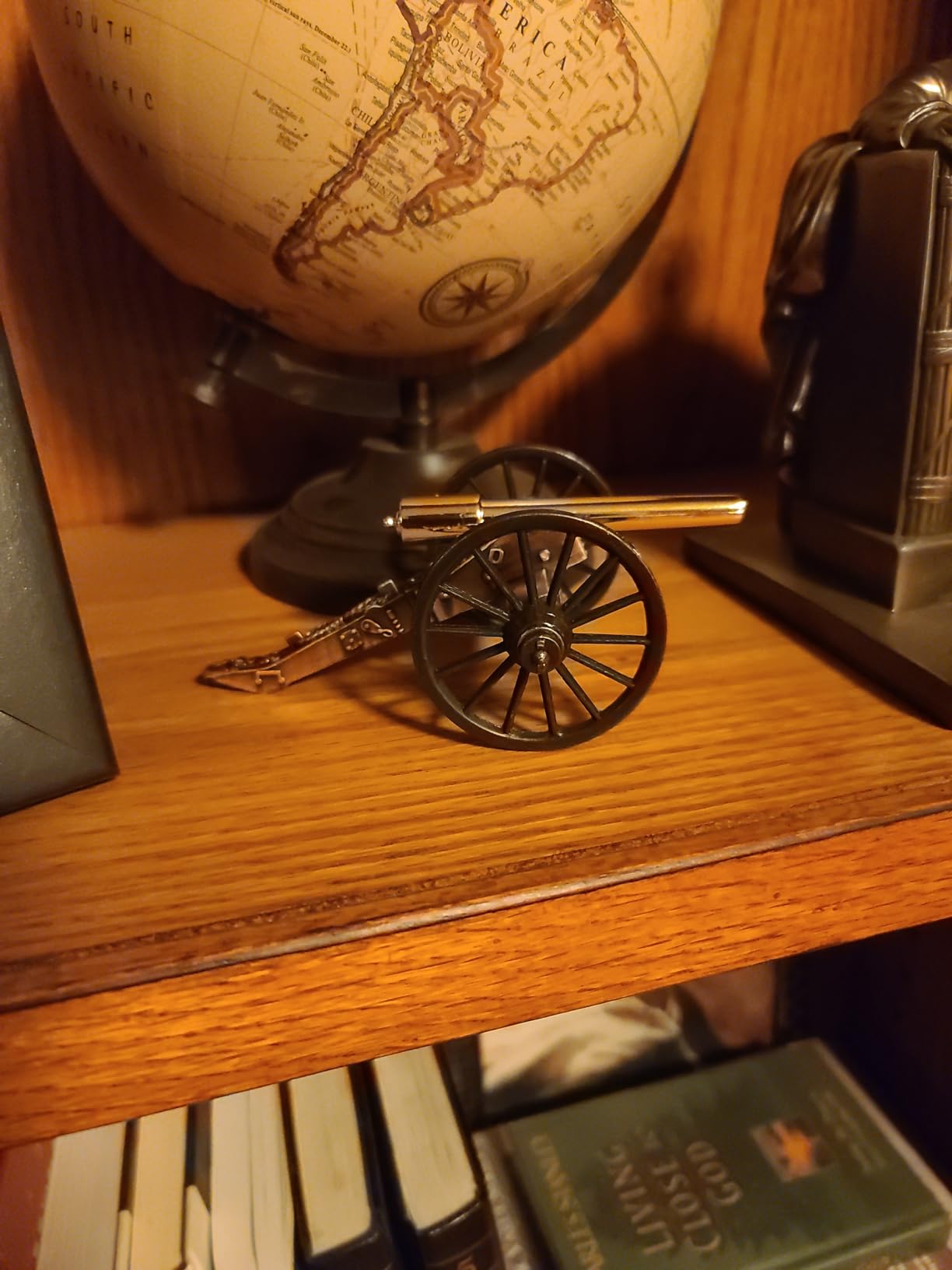 Americana Miniature Civil War 1861 10-Pounder Rifle Cannon w/ Brass Finish, Classic Military Figurine customer photo 1
