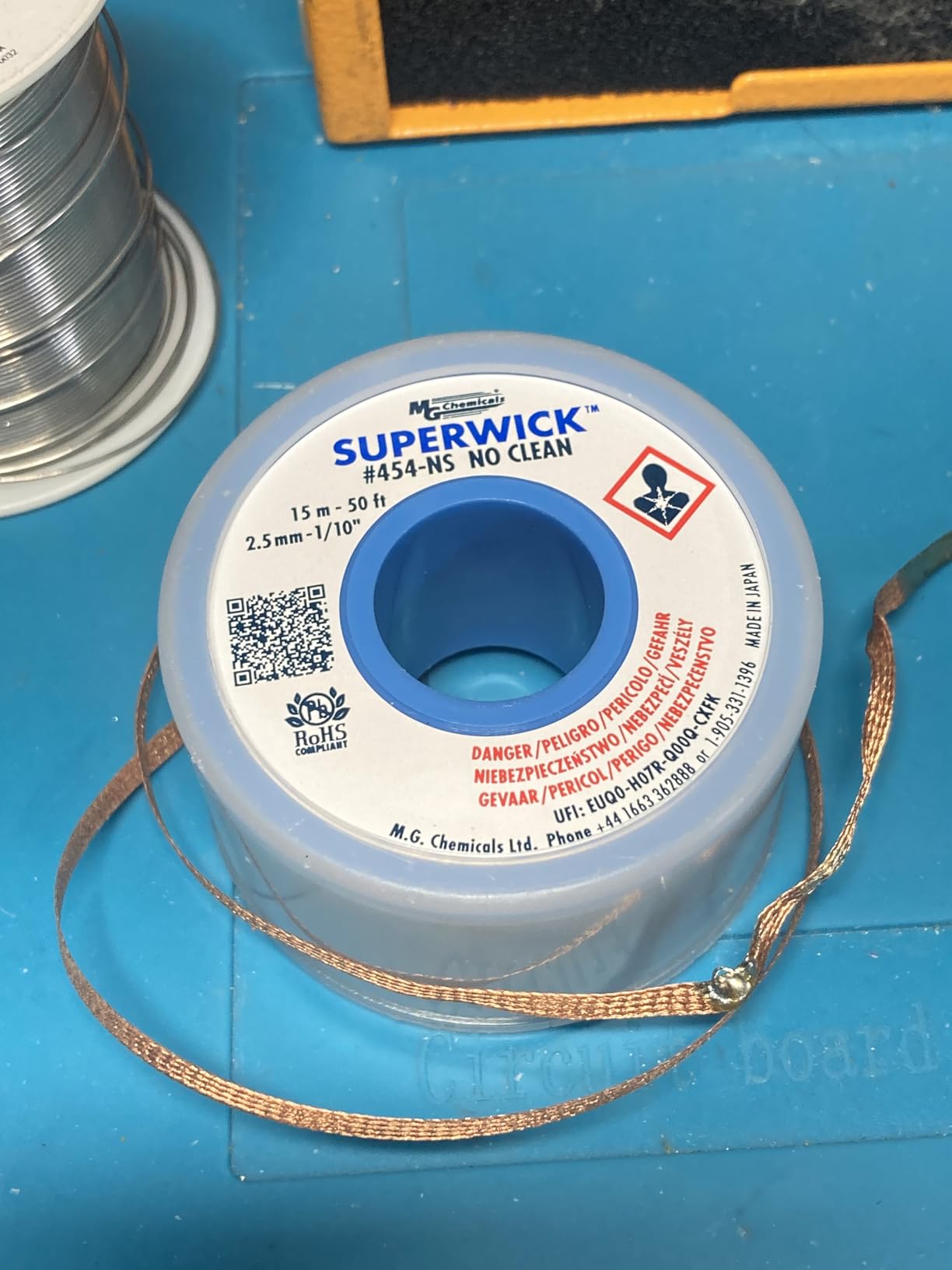 MG Chemicals 454-NS Desoldering Braid #4 No Clean Super Wick Desoldering Braid, 0.1
