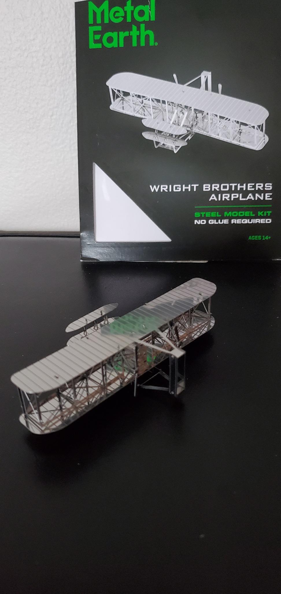 Metal Earth Wright Brothers Airplane 3D Metal Model Kit Fascinations customer photo 1