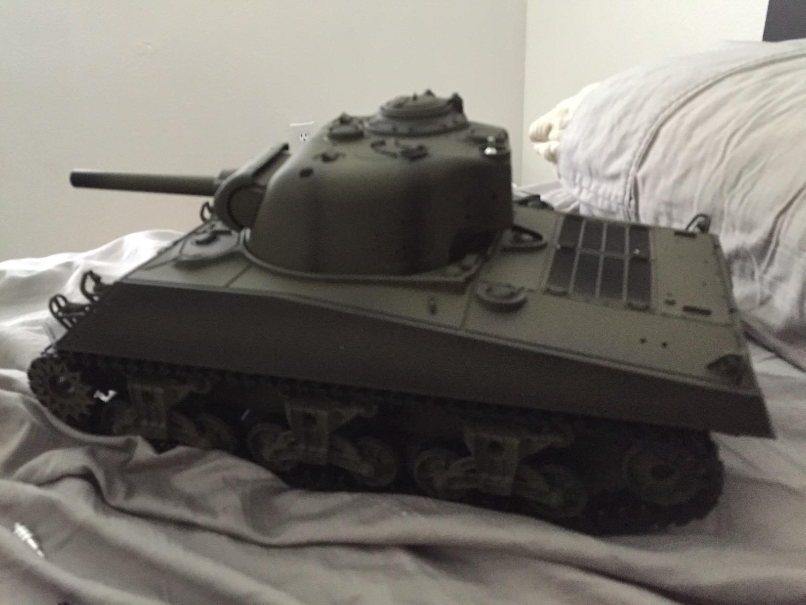 Heng Long 2.4Ghz TK6.0 1/16 Scale Radio Remote Control US M4A3 Sherman (105mm Howitzer) Tank Air Soft RC Battle Tank Smoke & Sound w/7.2v 2000Amh NiMh Battery Pack customer photo 1