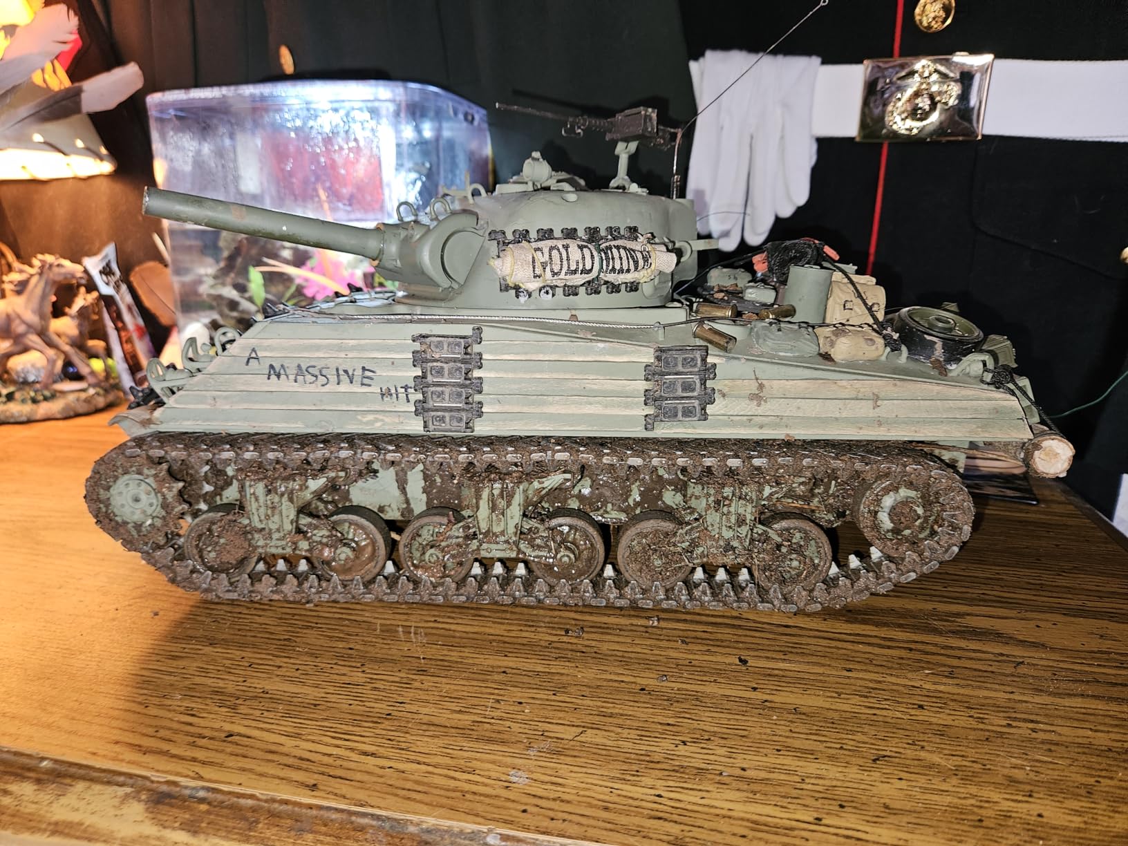 1/16 US M4A3 Sherman Tank (105mm Howitzer) Air Soft RC Battle Tank Smoke & Sound (Upgrade Version w/ Metal Gear & Tracks) customer photo 1