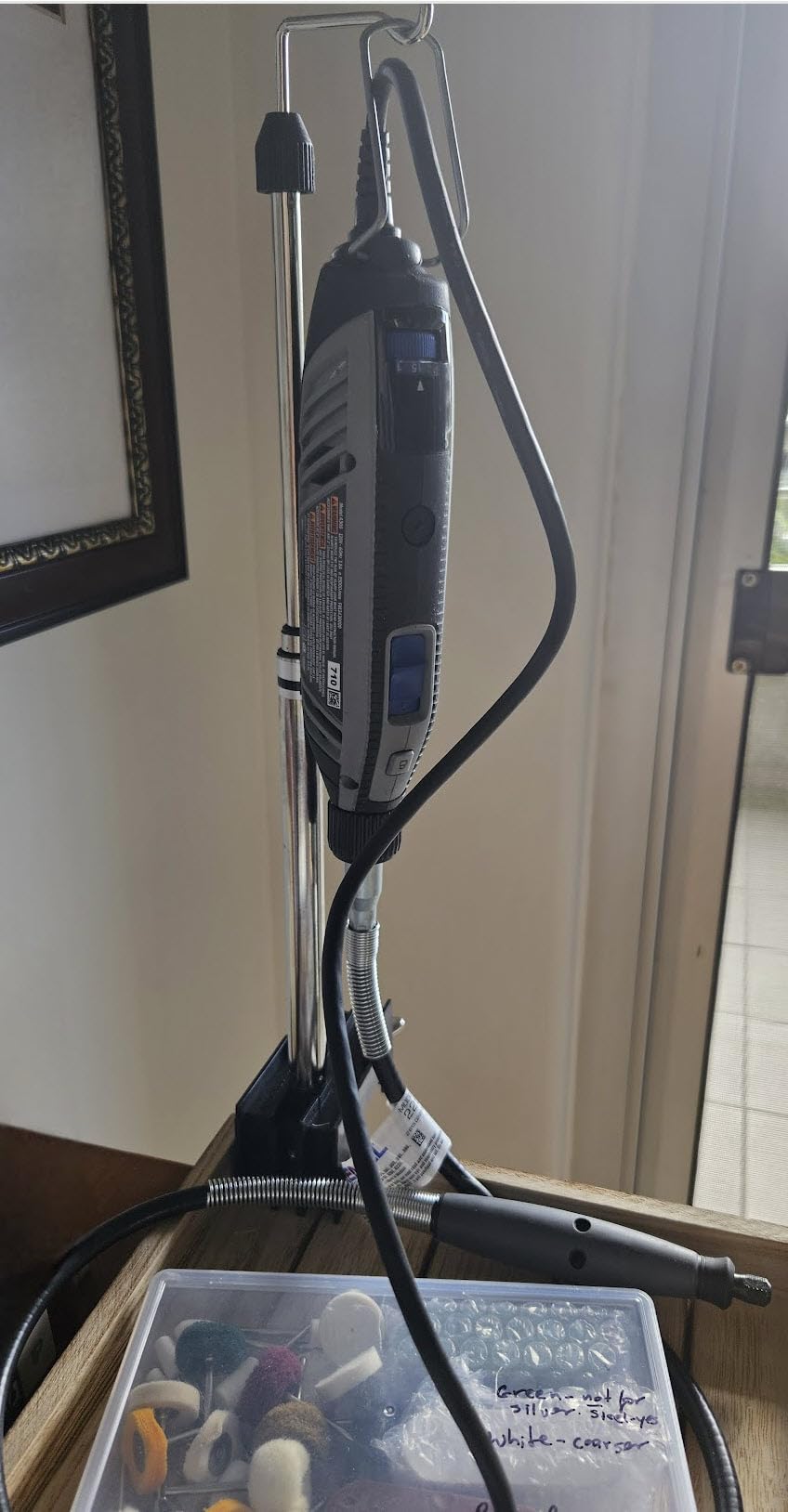 Rotary Tool Hold Hanger Stand Clamp Adjustable Holder for Dremel Foredom and Other Rotary Tools customer photo 2