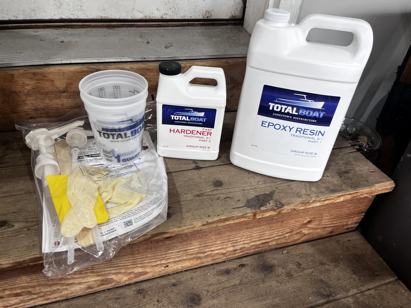 TotalBoat 5:1 Marine Epoxy Resin Kit for Bonding, Filleting, Coating, and Laminating - Fiberglass, Wood, Carbon Fiber customer photo 1