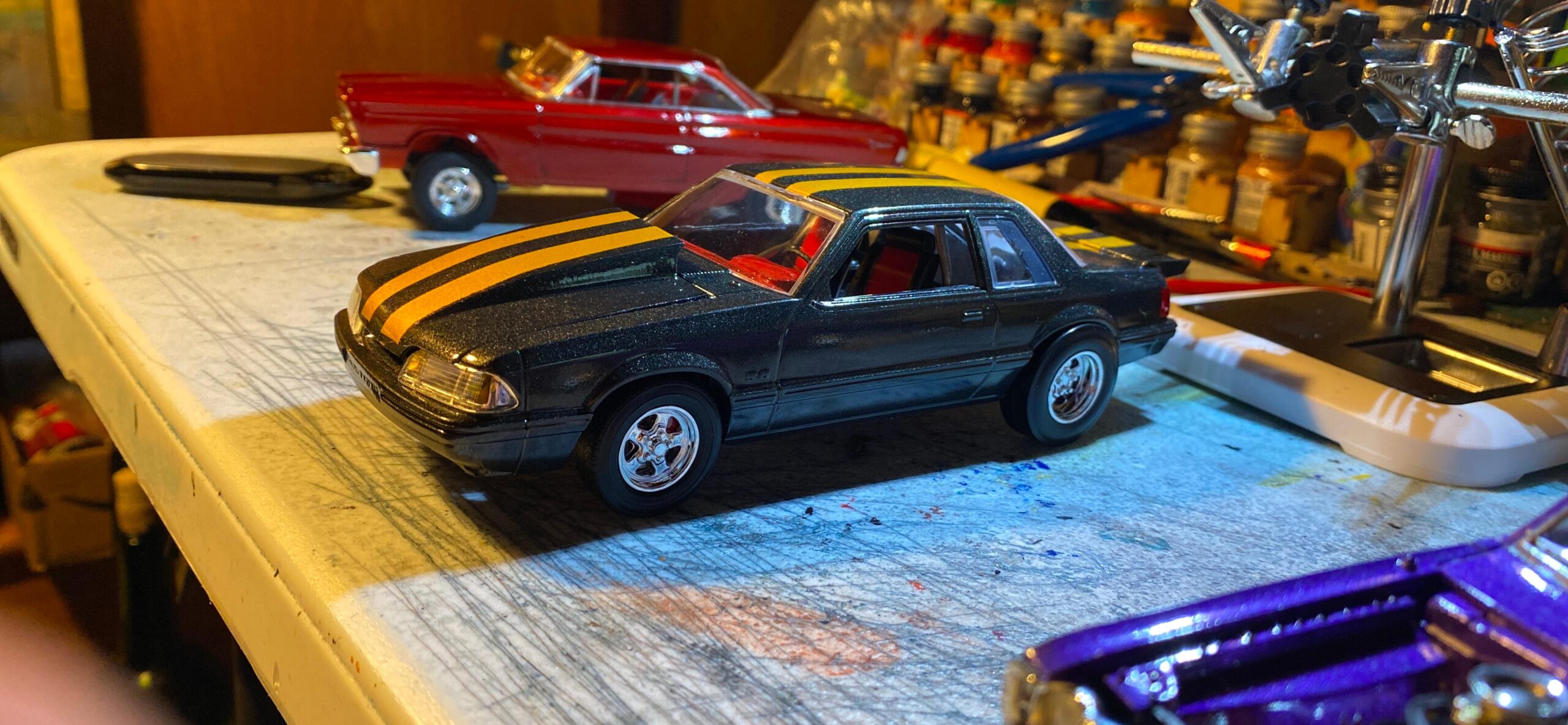 Revell 85-4195 '90 Ford Mustang LX 5.0 Drage Racer Model Car Kit 1:25 Scale 139-Piece Skill Level 5 Plastic Model Building Kit, Red customer photo 2