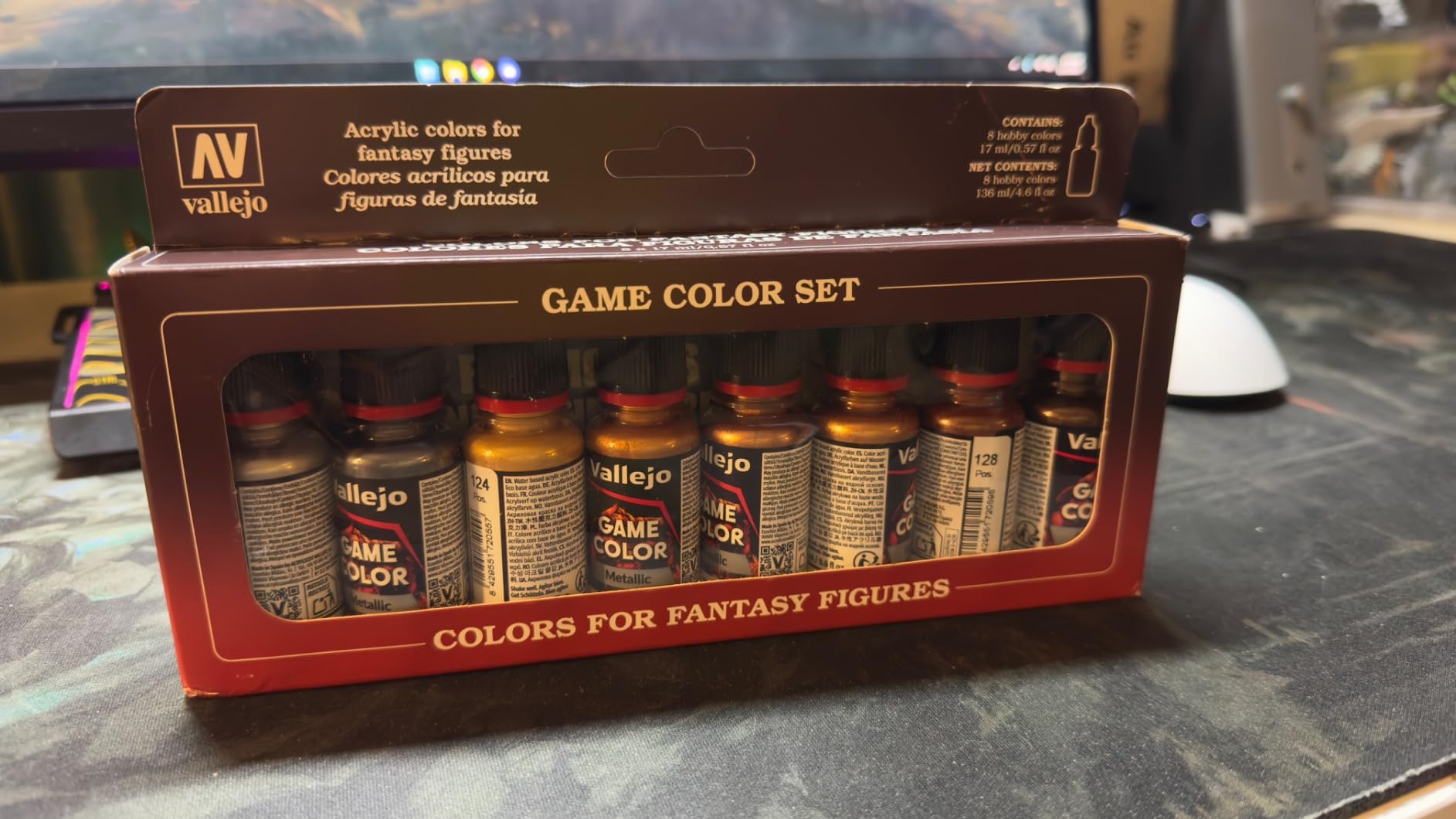Vallejo - Game Color Range Metallic Colors | Smooth Metallic Coverage | Miniature Model Paints | Acrylic Paint Set Colors for Fantasy and Wargames Figures | 8 Bottles x 18 ml (0.6 oz.fl) customer photo 3