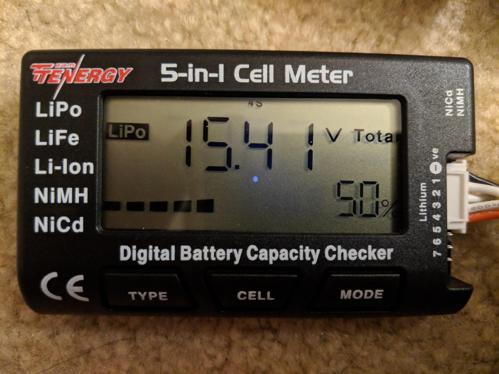 Tenergy 5-in-1 Battery Meter, Intelligent Cell Meter Digital Battery Checker/Balancer for LiPo / LiFePO4 / Li-ion/NiCd/NiMH Battery Packs customer photo 1