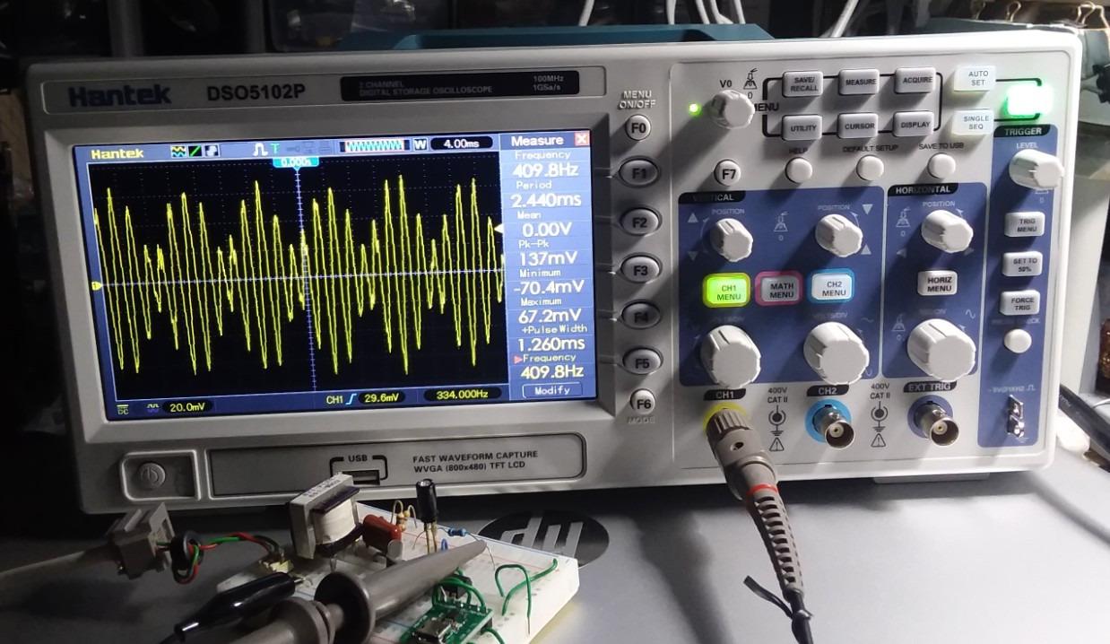 Hantek DSO5102P Digital Storage Oscilloscope USB 100MHz 1GSa/s 40K, 2 Channel, 2CH customer photo 1