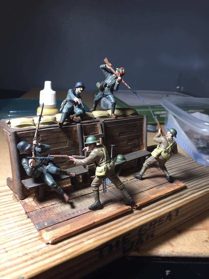 BRITISH & GERMAN INFANTRYMEN HAND TO HAND FIGHT WWI ERA 1/35 MASTER BOX 35116 customer photo 2