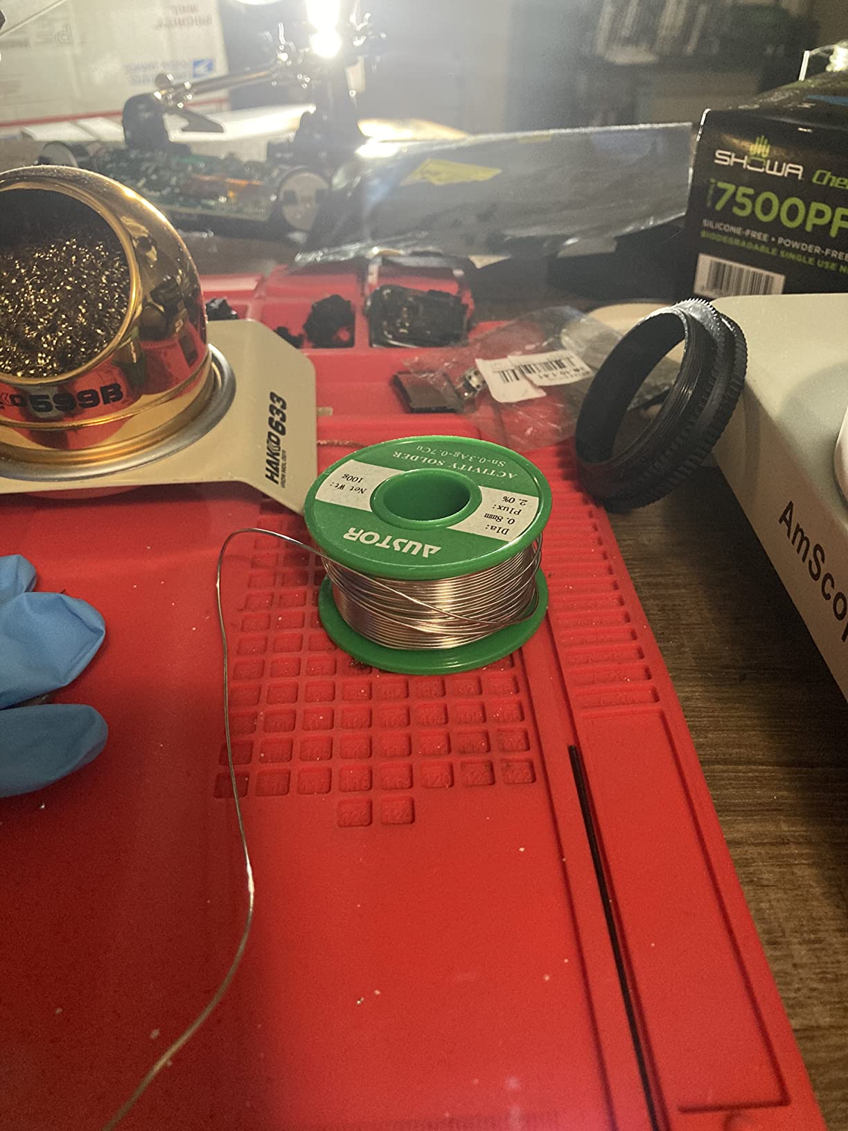 AUSTOR 0.8mm Lead Free Solder Wire with Rosin Core, 100g customer photo 2