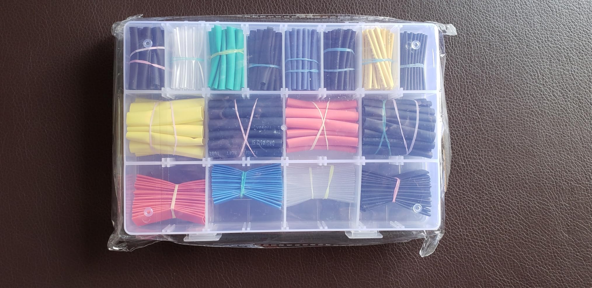 Ginsco 580 pcs 2:1 Heat Shrink Tubing Kit 6 Colors 11 Sizes Assorted Sleeving Tube Wrap Cable Wire Kit for DIY customer photo 2