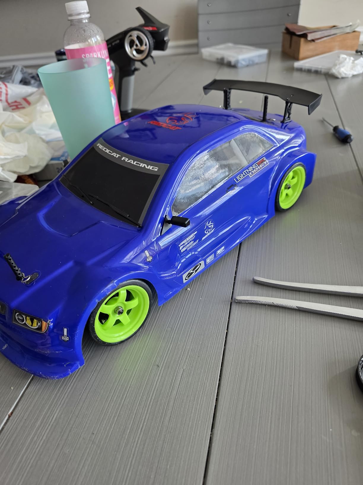HobbyPark Hard Plastic 12mm Hex RC Drift Wheels and Tires for 1/10 Scale Tamiya HPI Traxxas Kyosho Redcat HSP Drifting, Set of 4 customer photo 2
