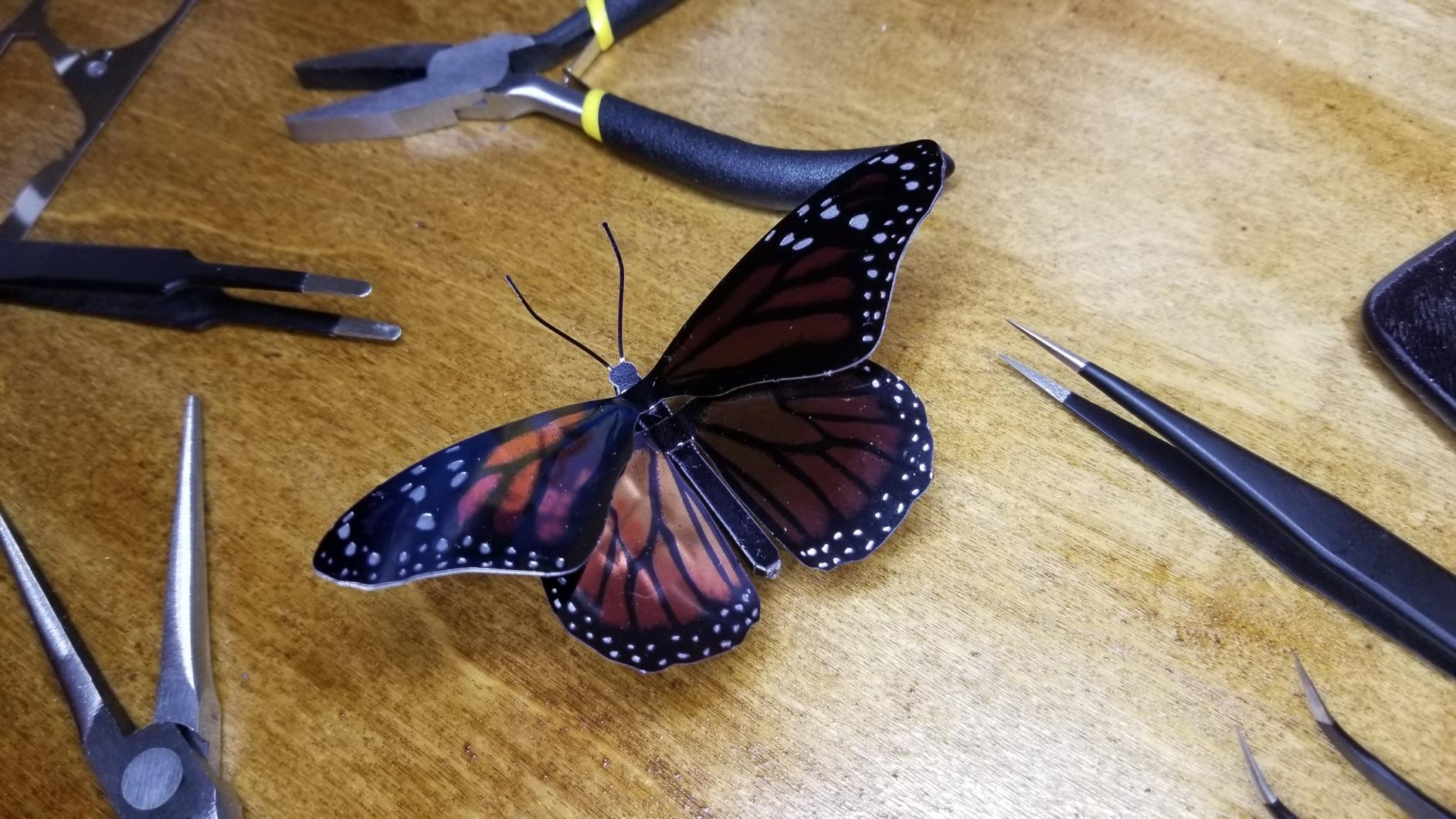 Metal Earth Fascinations Monarch Butterfly 3D Metal Model Kit customer photo 2