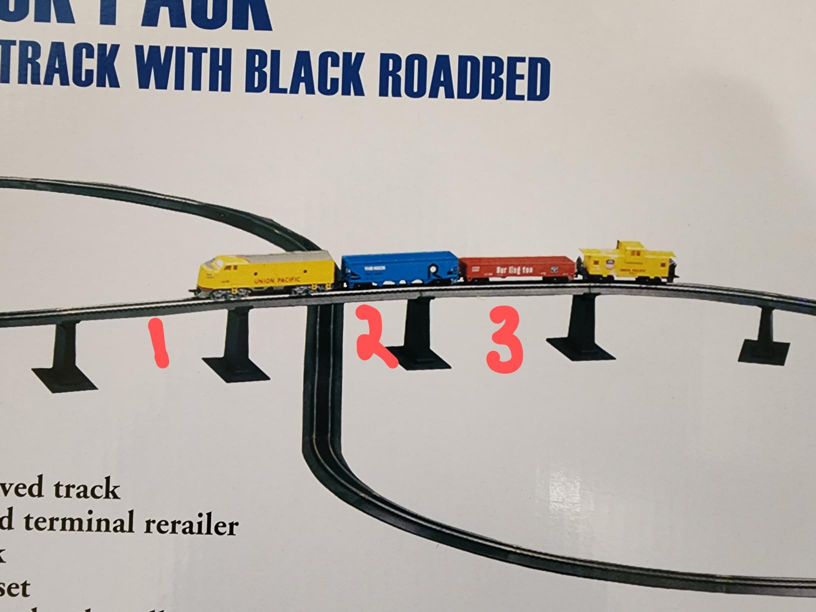 Bachmann Trains Snap-Fit E-Z TRACK E-Z TRACK OVER-UNDER FIGURE 8 TRACK PACK - Steel Alloy Rail With Black Roadbed - HO Scale customer photo 2