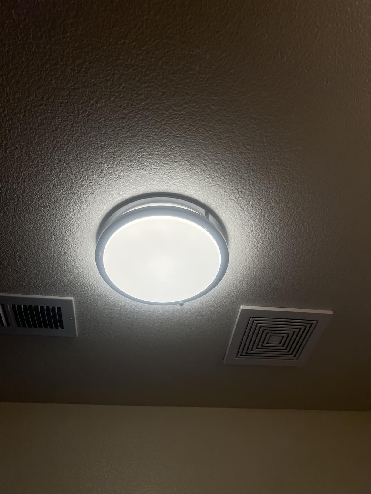 13 inch Flush Mount LED Ceiling Light Fixture, 2700K/3000K/3500K/4000K/5000K Adjustable Ceiling Lights, Brushed Nickel Saturn Dimmable Lighting for Hallway Bathroom Kitchen or Stairwell, ETL Listed customer photo 1