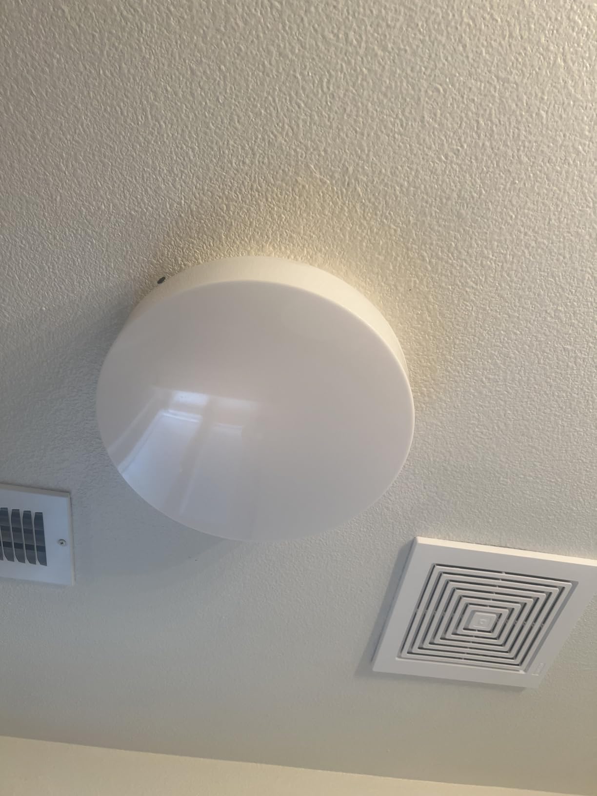 13 inch Flush Mount LED Ceiling Light Fixture, 2700K/3000K/3500K/4000K/5000K Adjustable Ceiling Lights, Brushed Nickel Saturn Dimmable Lighting for Hallway Bathroom Kitchen or Stairwell, ETL Listed customer photo 2