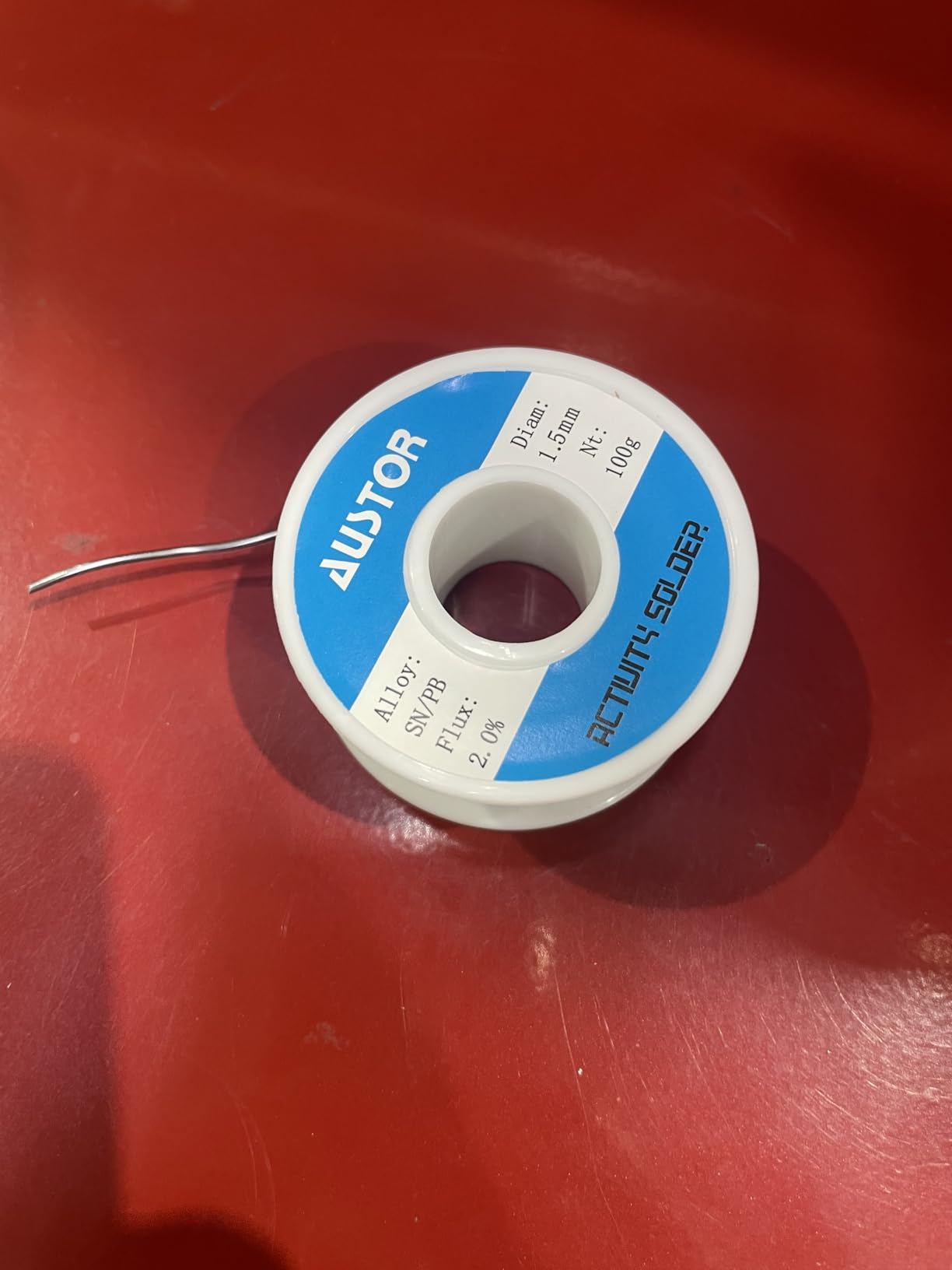 AUSTOR 60-40 Tin Lead Rosin Core Solder Wire for Electrical Soldering (100g, 0.8mm) customer photo 2