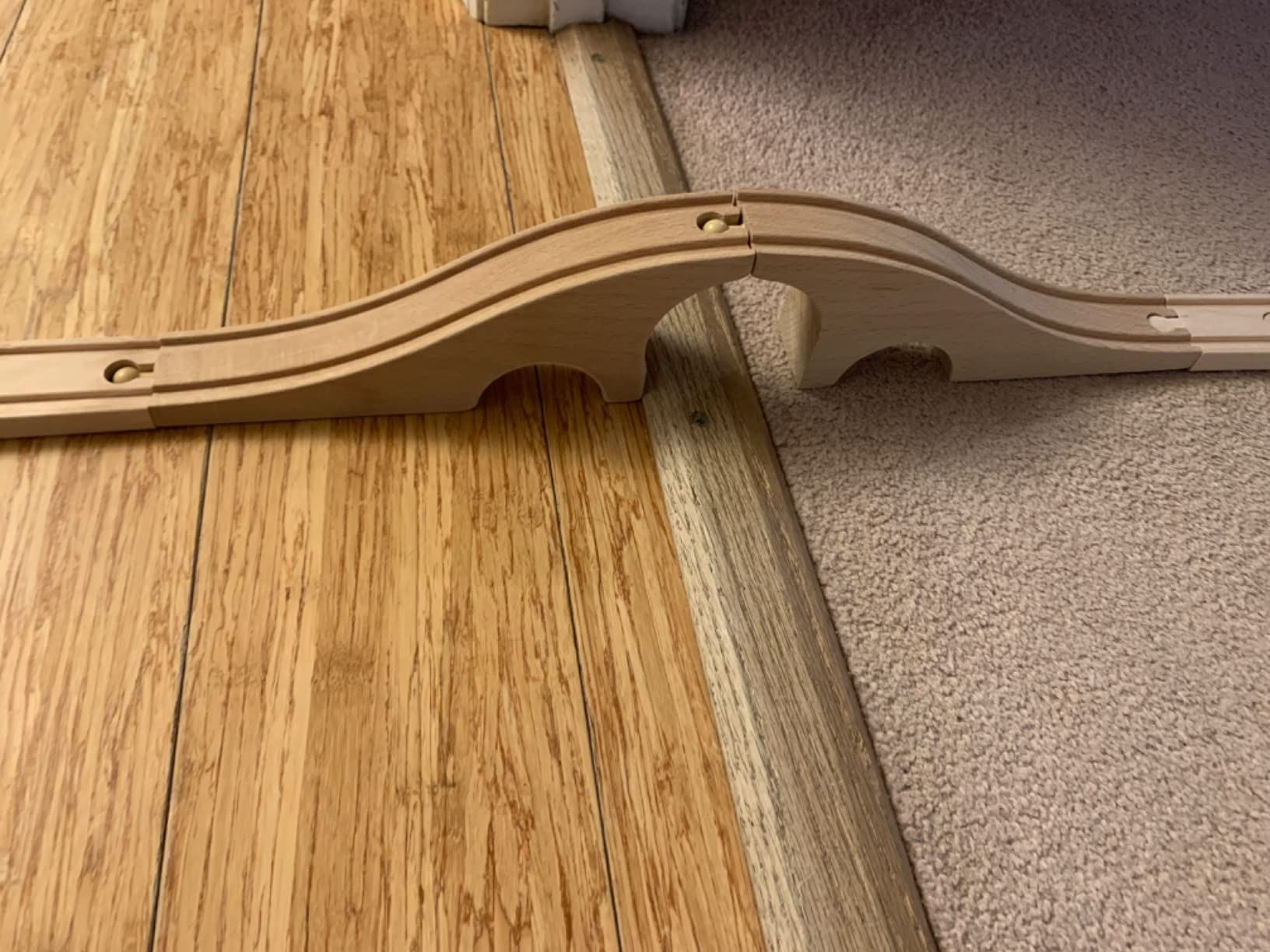 Wooden Train Bridges, Crossing Track Bridge, Wooden Train Track Accessories, Wood Train Tracks, Train Tracks Compatible with All Major Brands, Wood Toys for Girls & Boys customer photo 2