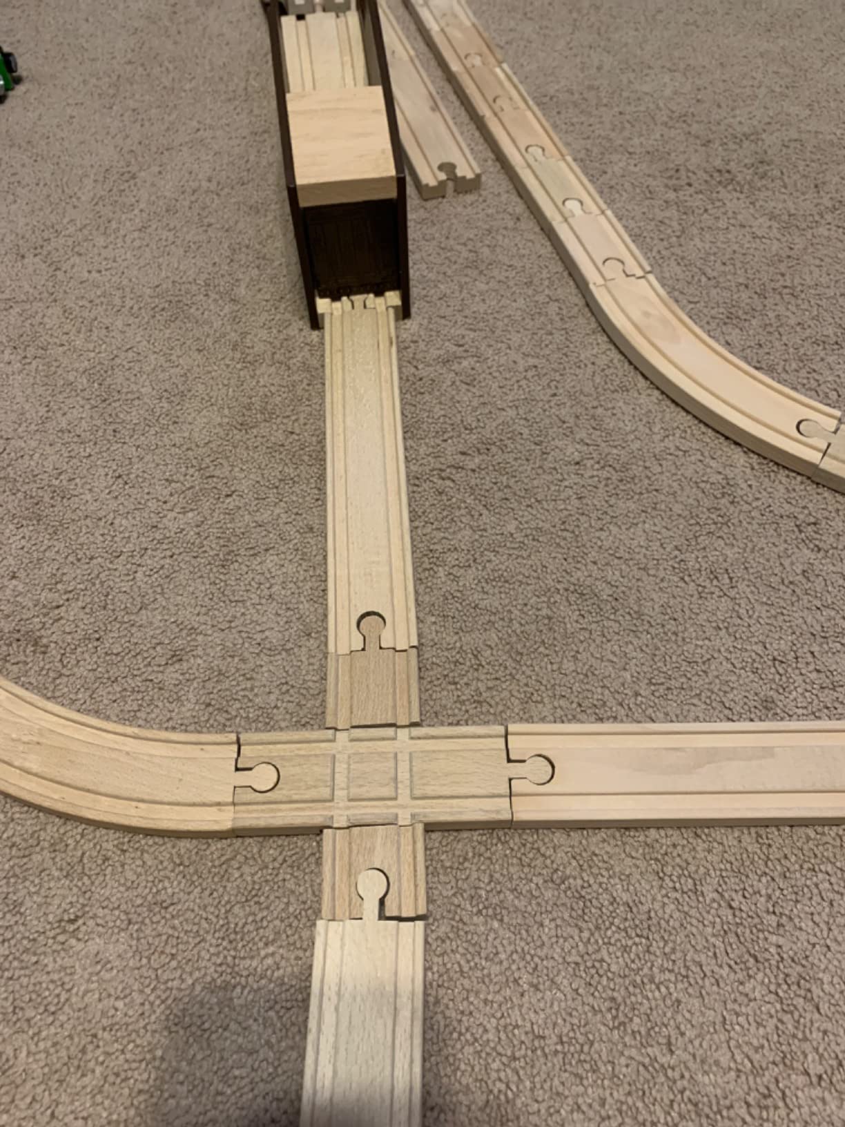 Wooden Train Bridges, Crossing Track Bridge, Wooden Train Track Accessories, Wood Train Tracks, Train Tracks Compatible with All Major Brands, Wood Toys for Girls & Boys customer photo 3