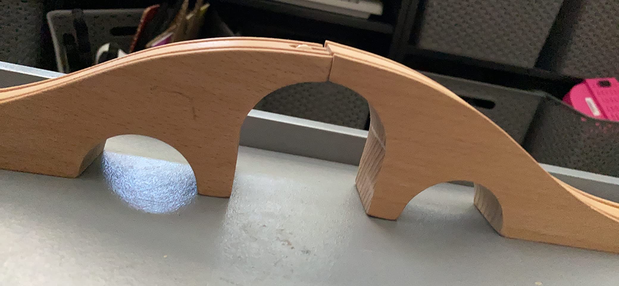 Wooden Train Bridges, Crossing Track Bridge, Wooden Train Track Accessories, Wood Train Tracks, Train Tracks Compatible with All Major Brands, Wood Toys for Girls & Boys customer photo 4