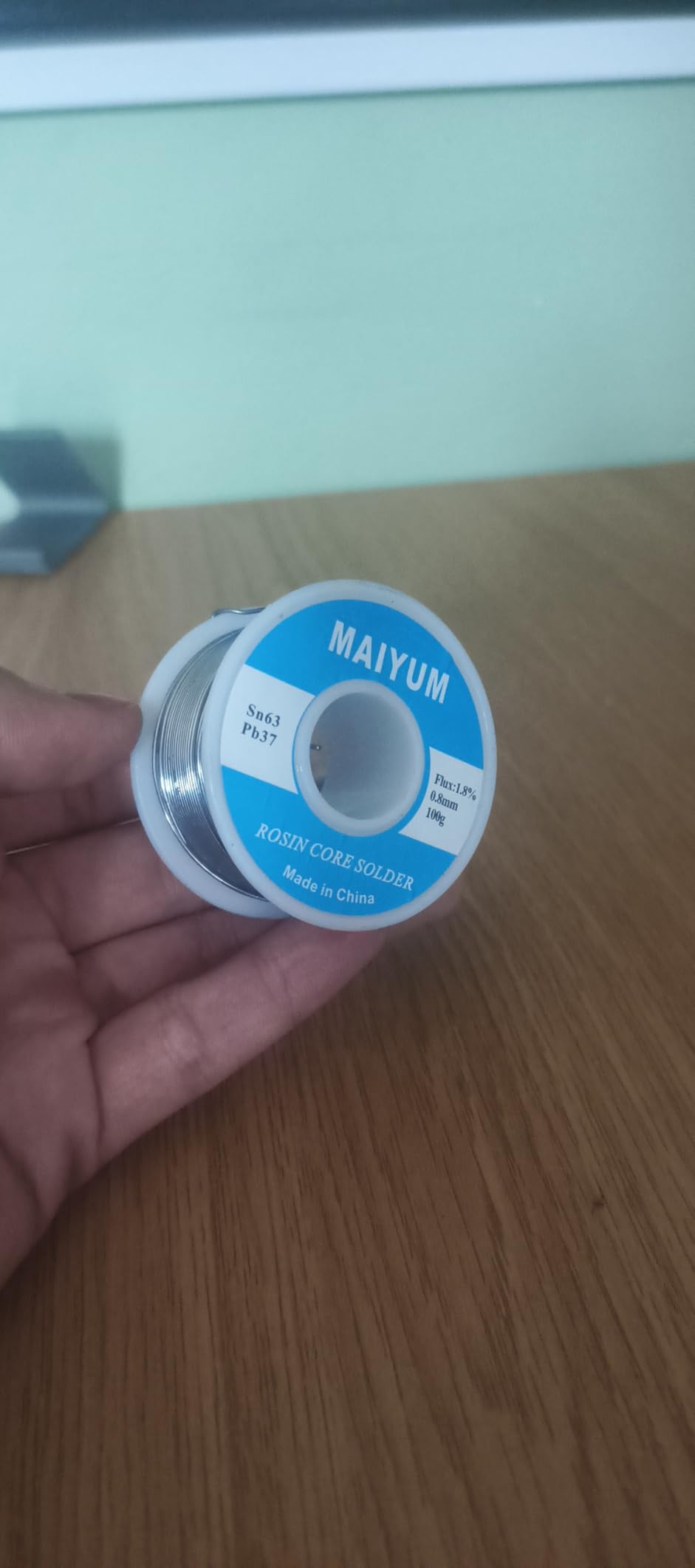 MAIYUM 63-37 Tin Lead Rosin Core Solder Wire for Electrical Soldering (0.8mm 50g) customer photo 1