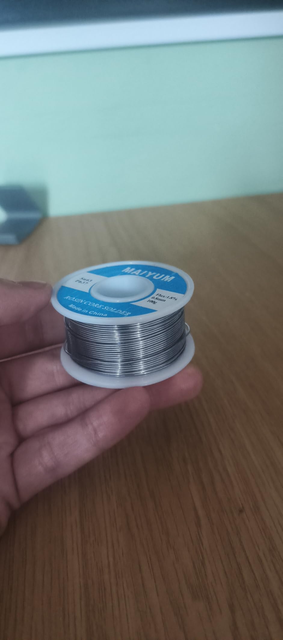 MAIYUM 63-37 Tin Lead Rosin Core Solder Wire for Electrical Soldering (0.8mm 50g) customer photo 2