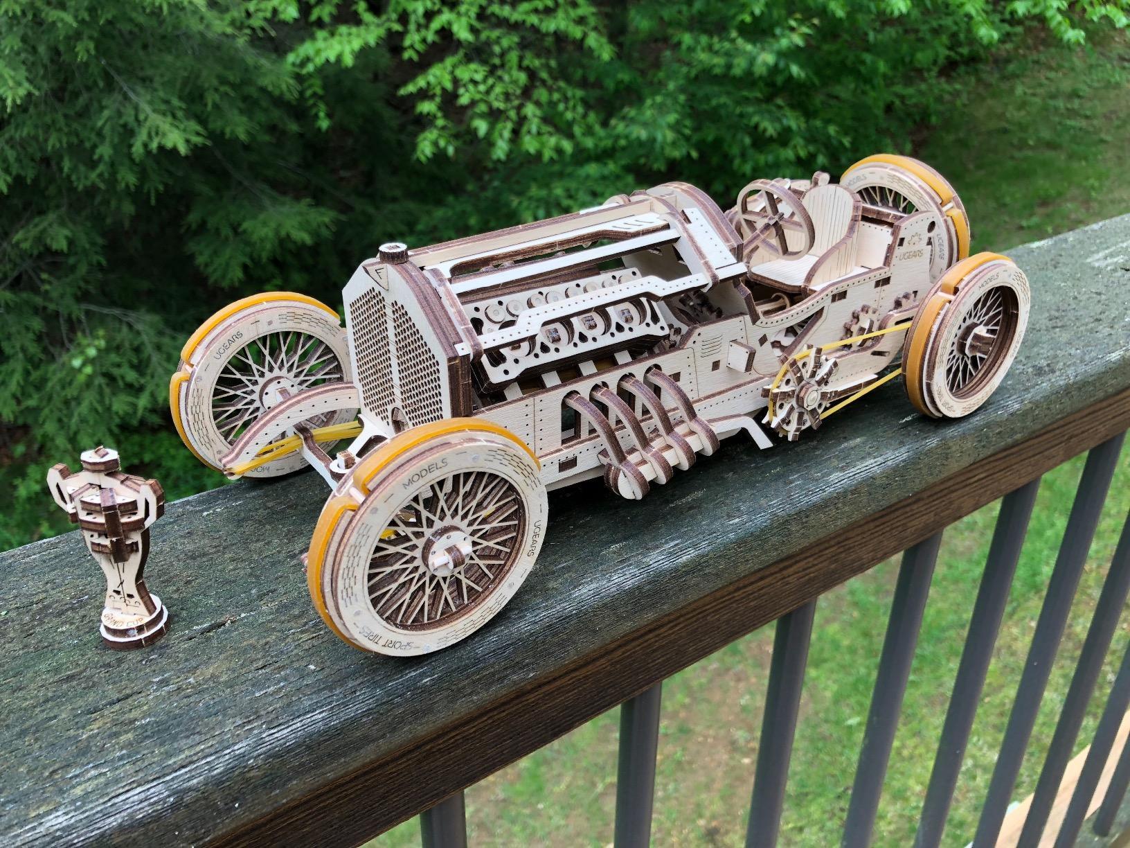 Mechanical Models 3-D Wooden Puzzle - Mechanical U-9 Grand Prix Car Idea customer photo 2