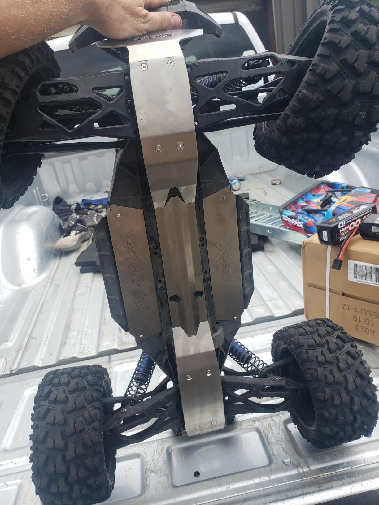 Steel Chassis Protector Guard Armor Front & Rear Skid Plate for Traxxas X-Maxx 6S 8S customer photo 2