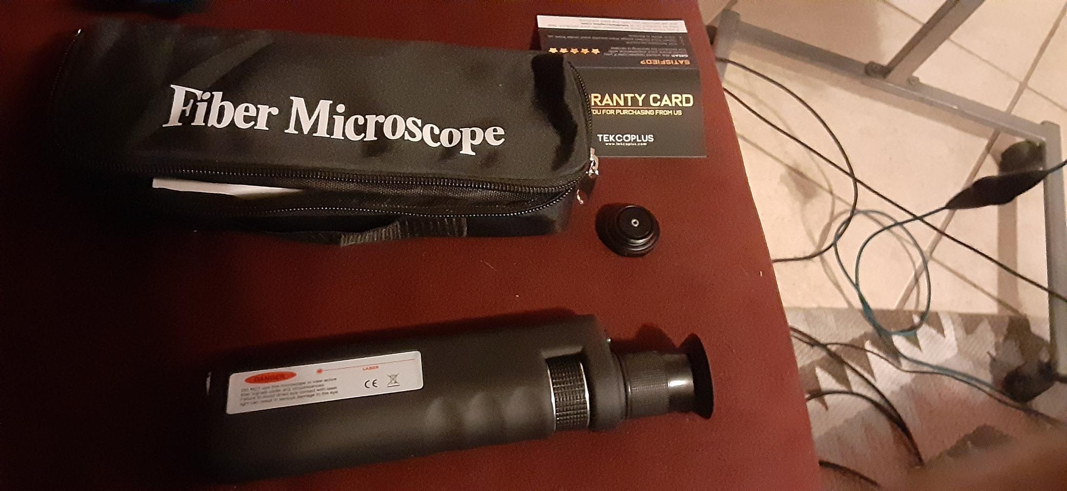 400x Handheld Fiber Optic Microscope Inspection Tool Portable Microscope Fiber Optic Tools Lighted Pocket Microscope LED Light Coaxial Illumination 2.5mm FC SC ST and 1.25mm LC Adapter customer photo 2