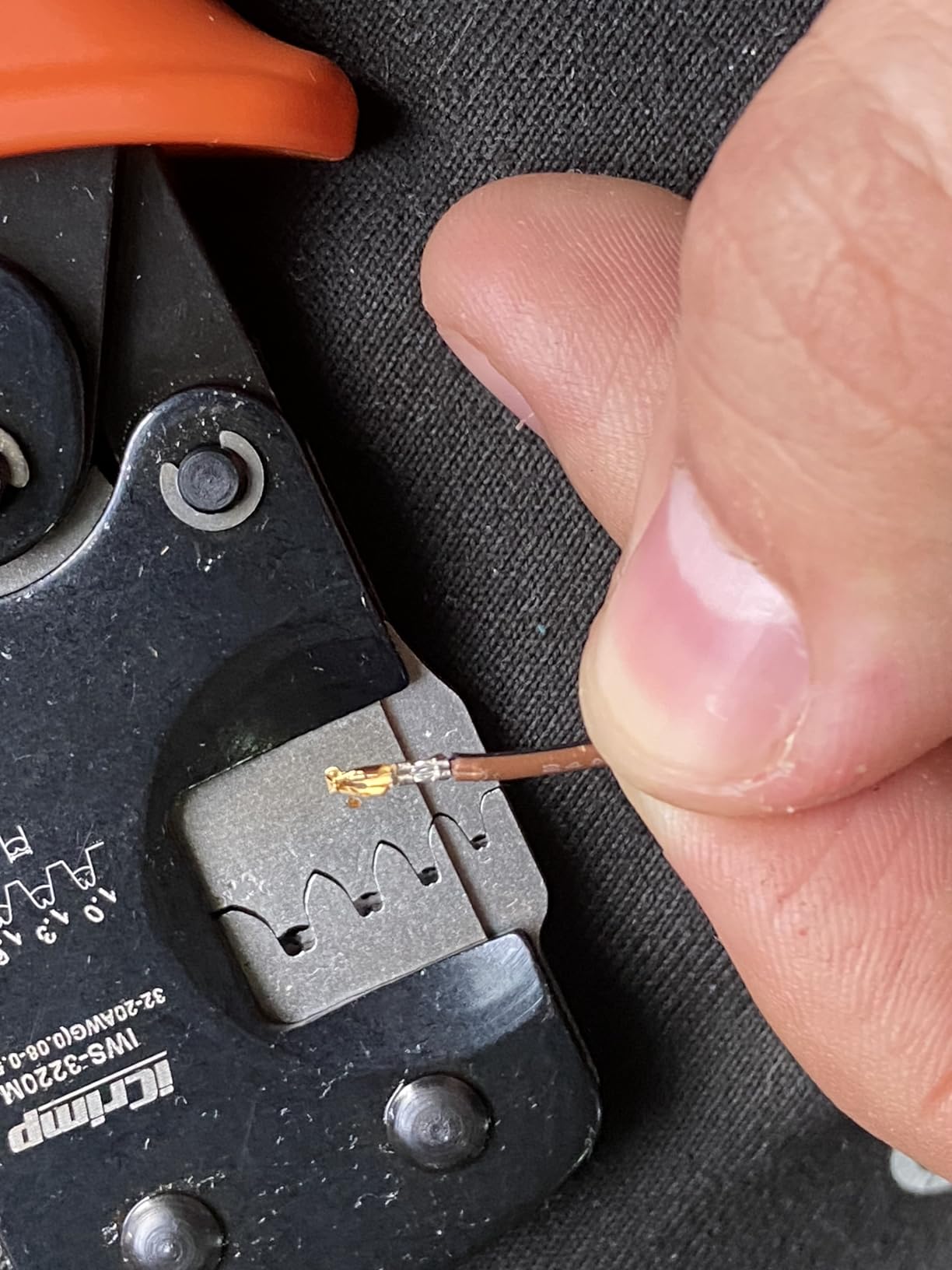 iCrimp IWS-3220M Micro Connector Pin Crimping Tool 0.03-0.52mm 32-20AWG Ratcheting Crimper for D-Sub,Open Barrel suits Molex,JST,JAE customer photo 1